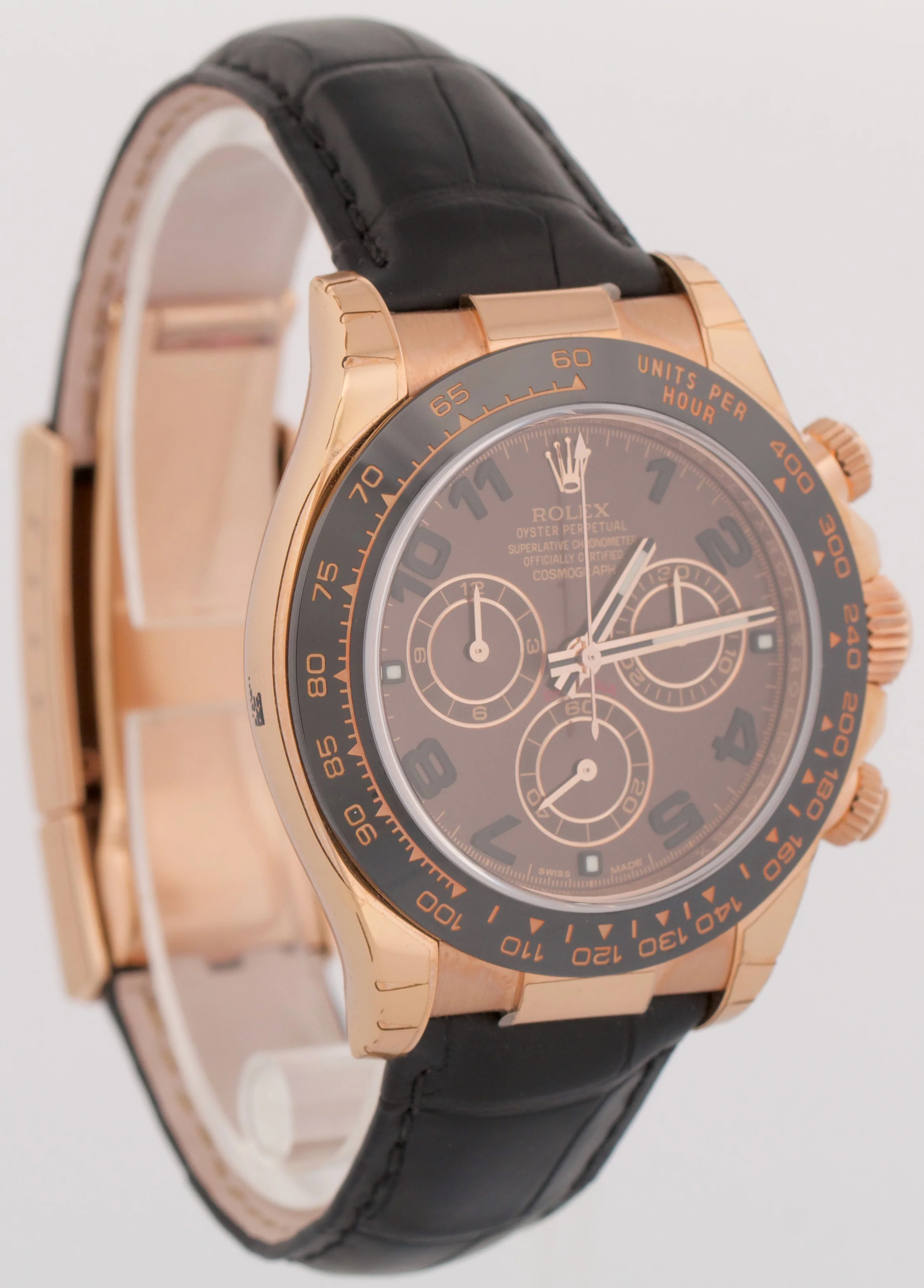 NEW STICKERED PAPERS Rolex Daytona CHOCOLATE Arabic NOS 18K Gold 116515 LN BOX - Image 4