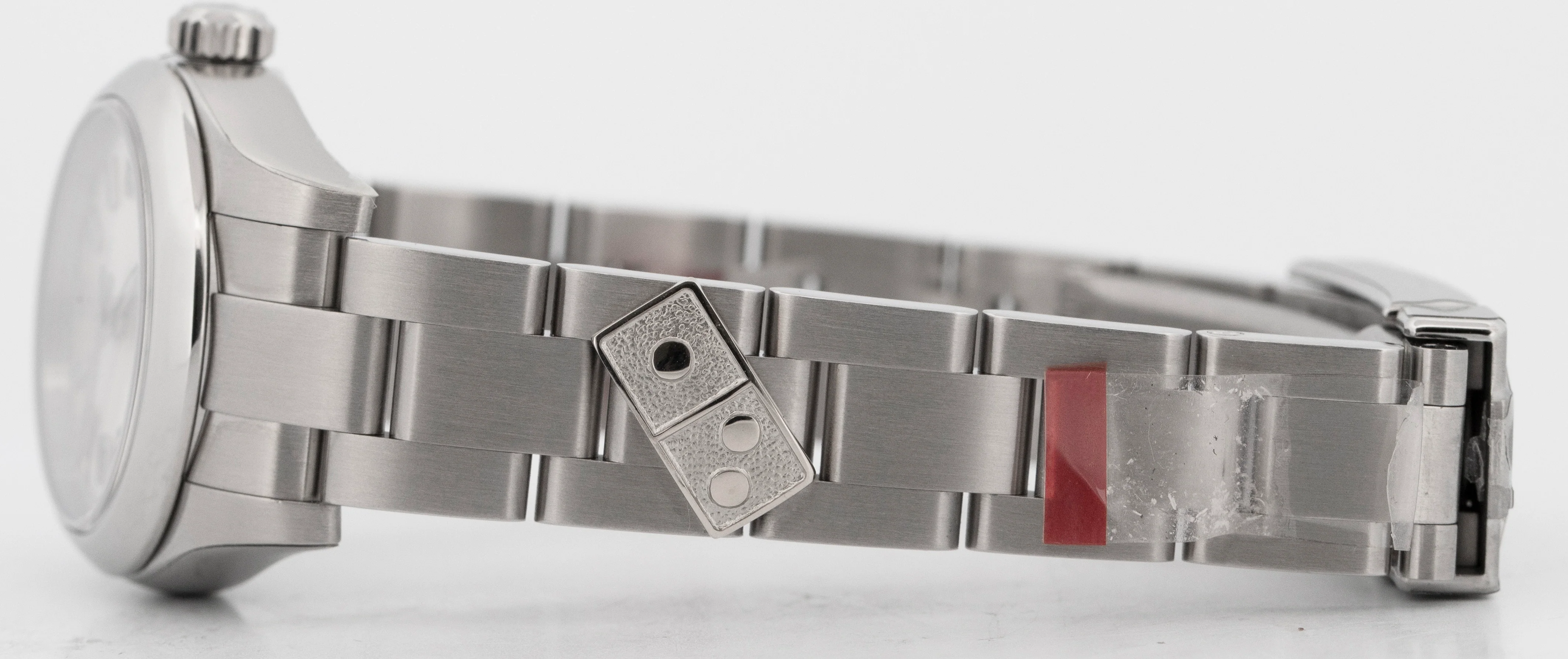 NEW STICKERED PAPERS Rolex Oyster Perpetual DOMINOS Silver 26mm Watch 176200 BOX - Image 9