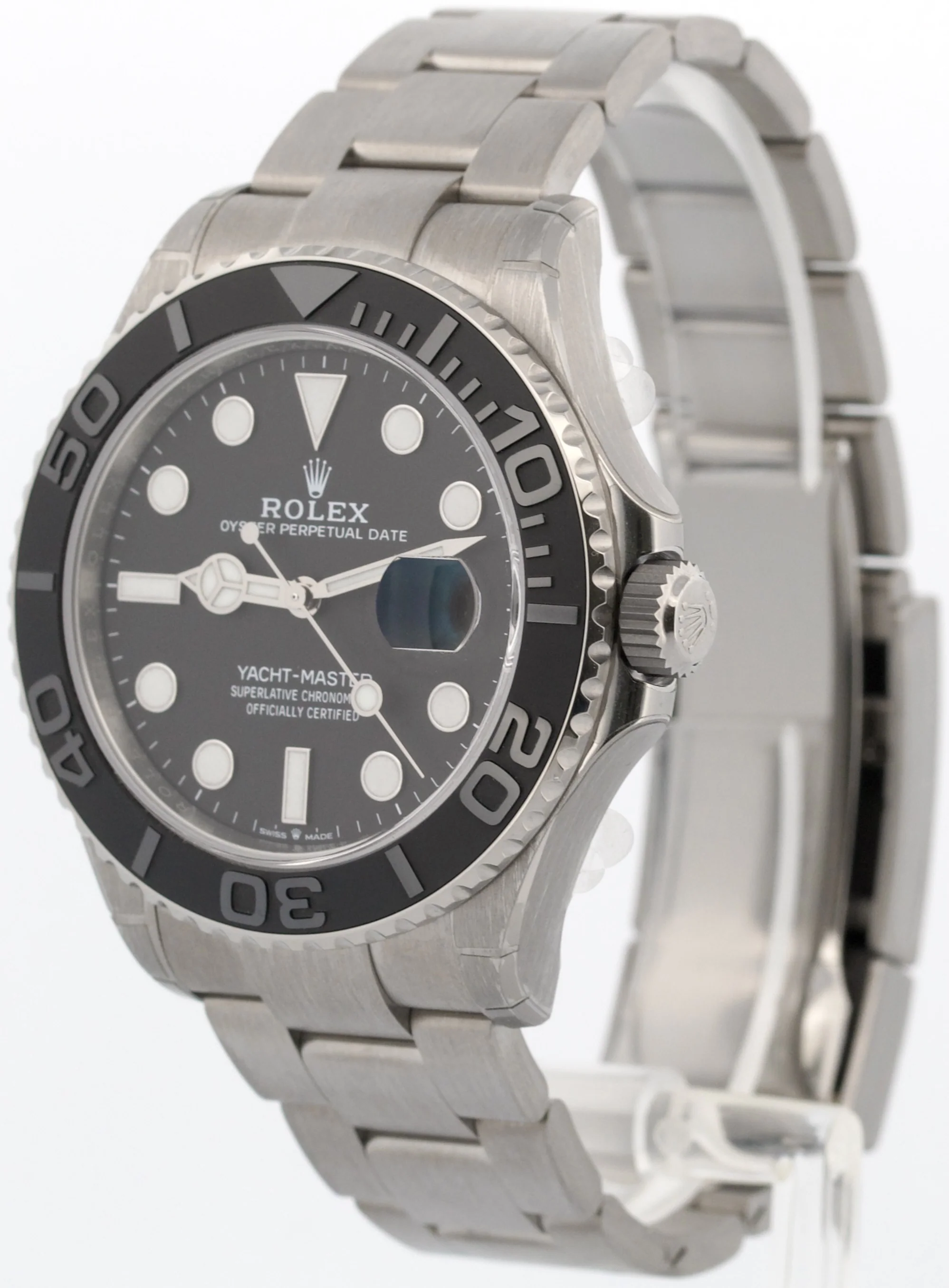 NEW STICKERED PAPERS Rolex Yacht-Master TITANIUM 226627 Black Ceramic 42mm BOX - Image 4