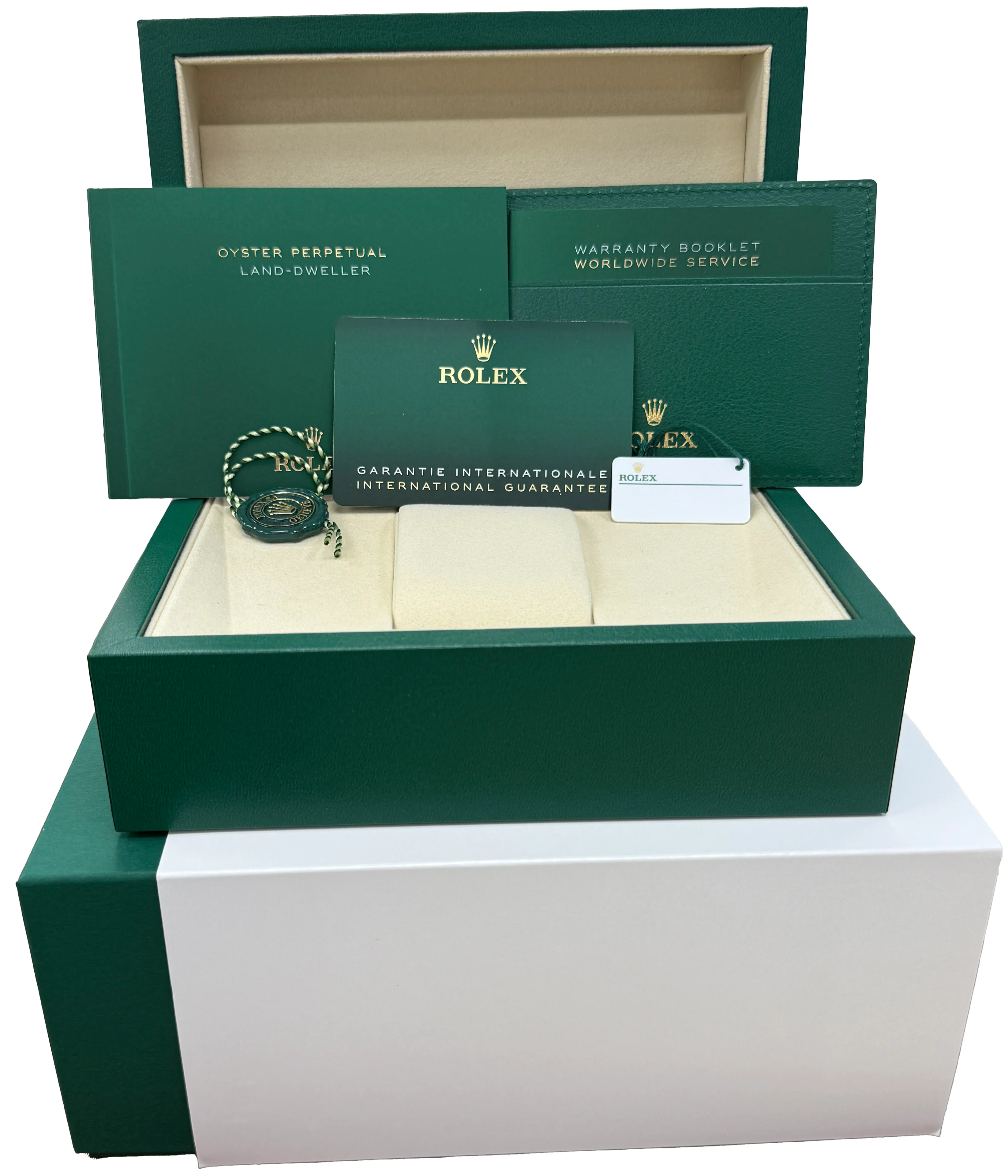 NEW UNWORN 2025 PAPERS Rolex Land-Dweller 40mm White Stainless Watch 127334 BOX - Image 2