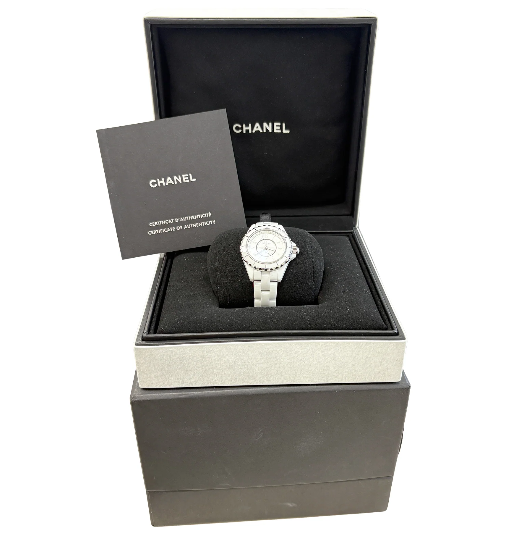 NEW UNWORN PAPERS Chanel J12 White Ceramic H3705 29mm Quartz Limited Watch BOX - Image 2