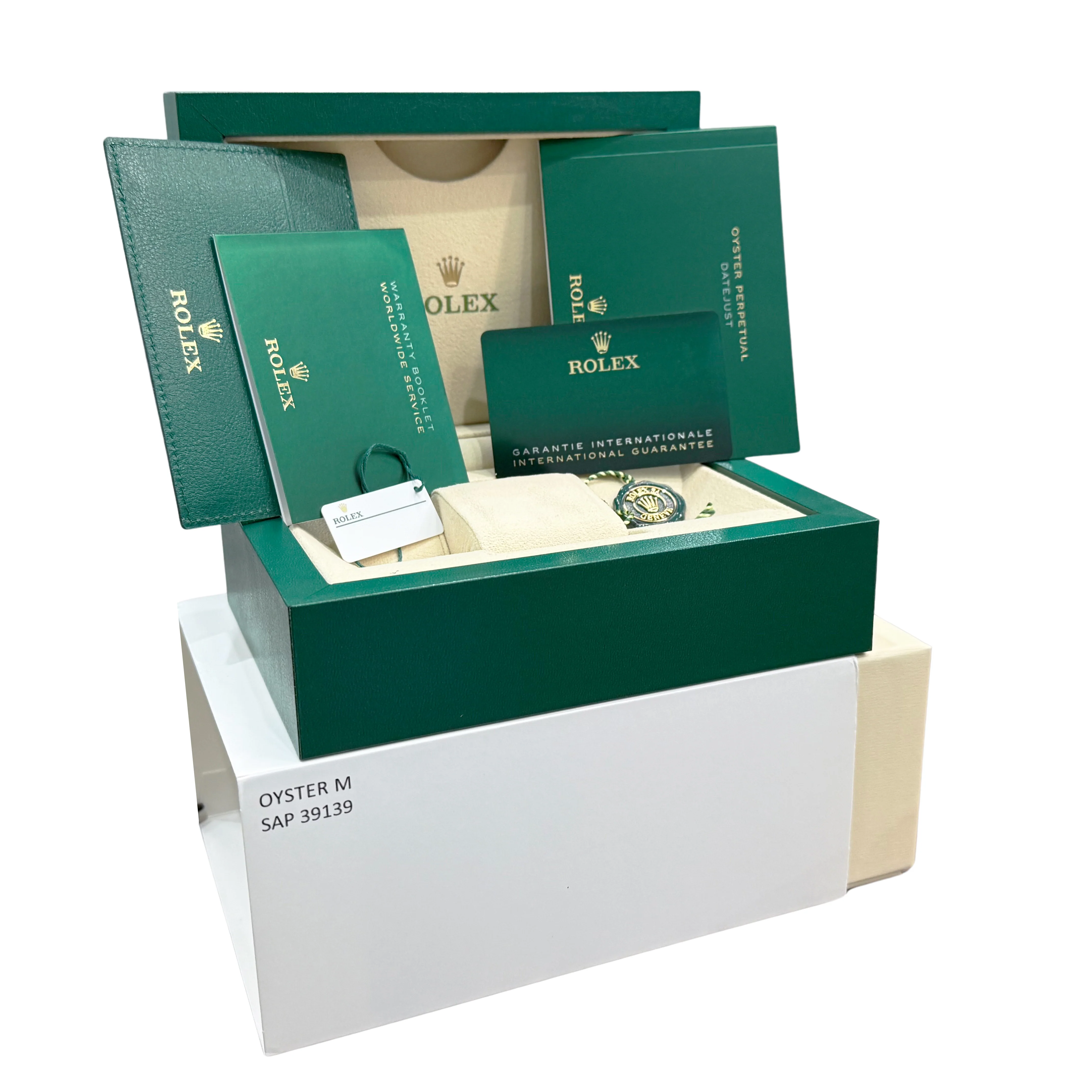 NEW UNWORN PAPERS Rolex DateJust 41mm JUBILEE FLUTED Wimbledon 126334 Watch BOX - Image 2