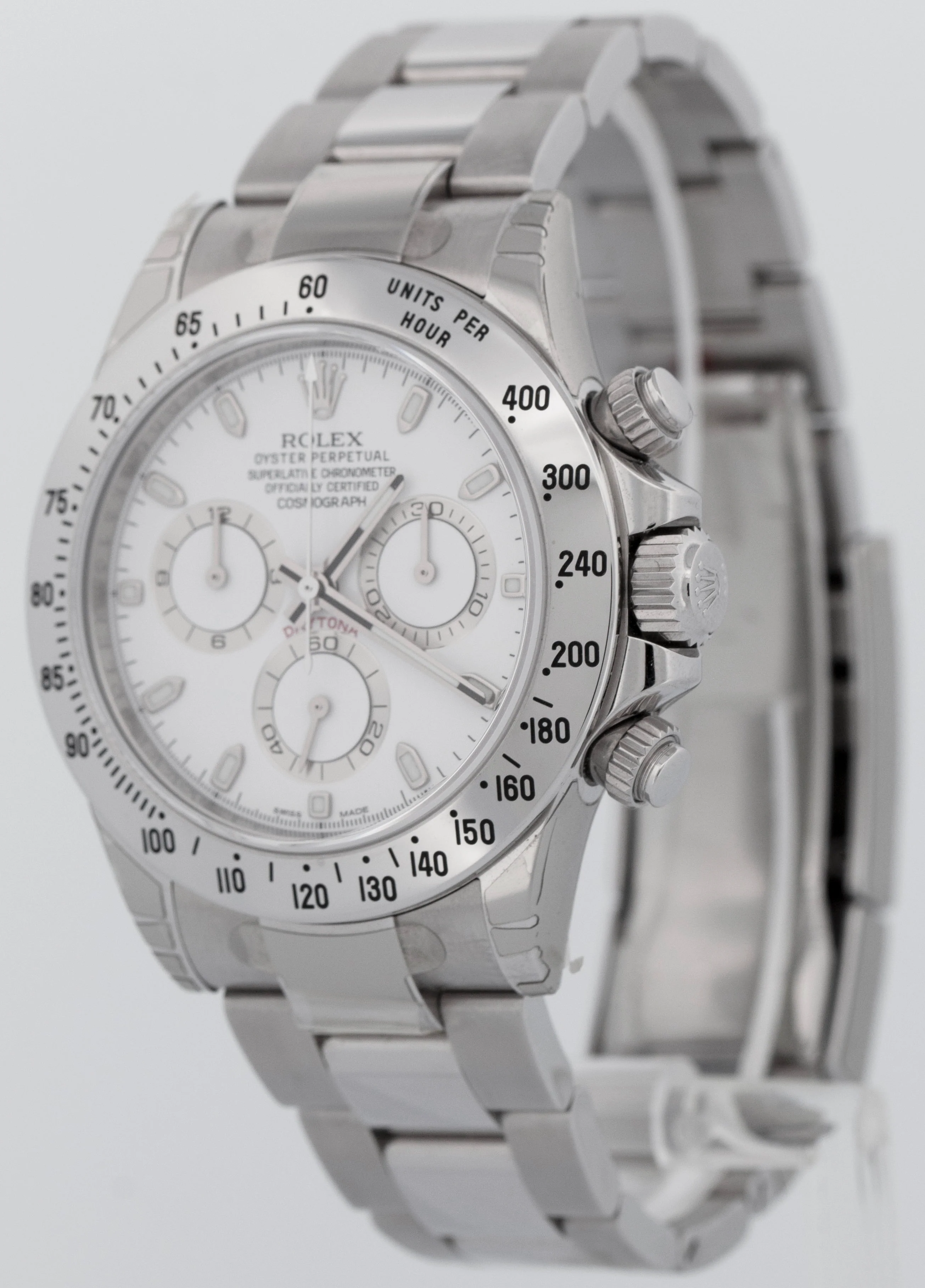 2016 NOS FULLY STICKERED Rolex Daytona Cosmograph Steel White 40mm 116520 - Image 4