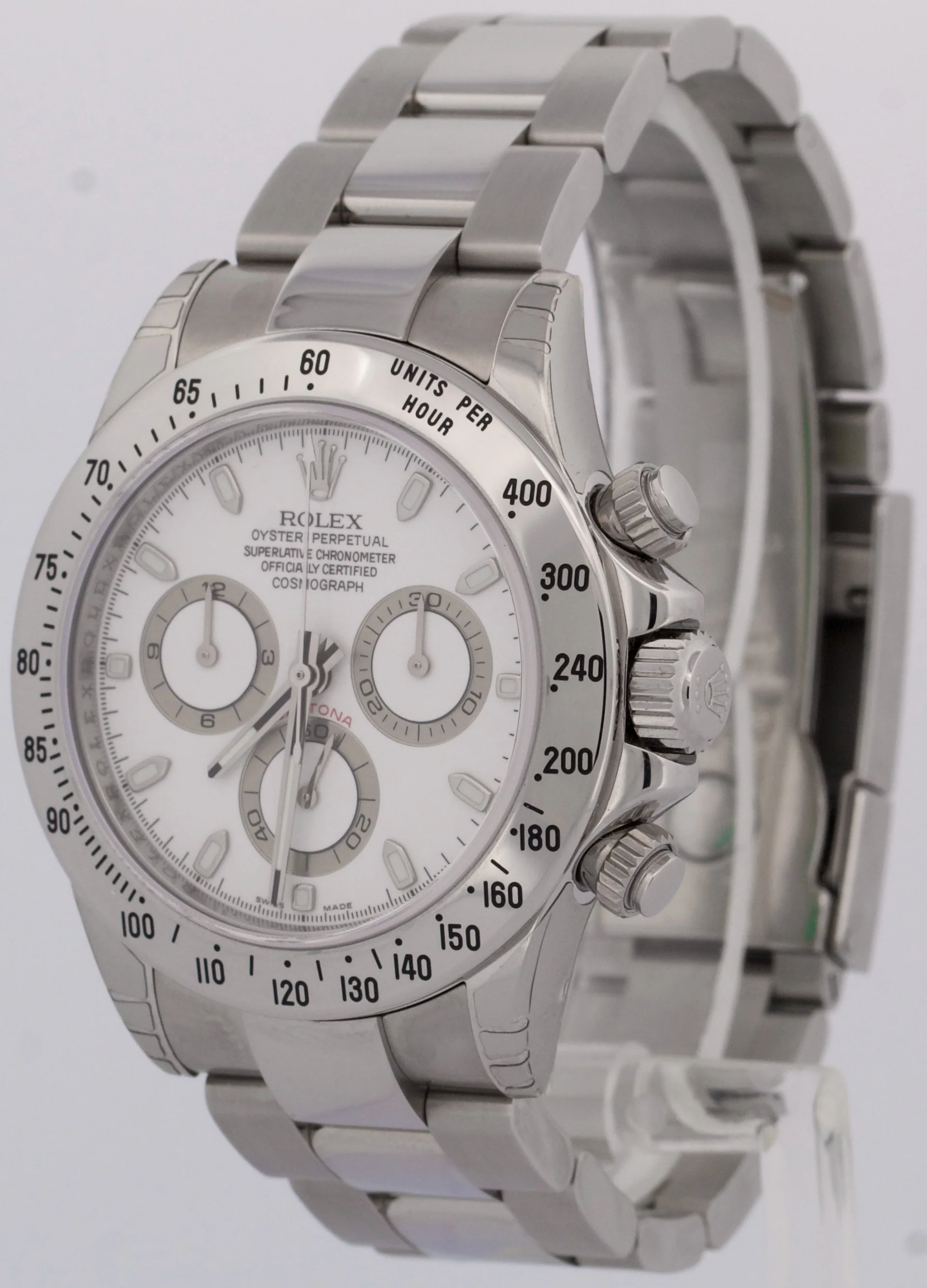 NOS STICKERED PAPERS Rolex Daytona Cosmograph WHITE Stainless 40mm 116520 BOX - Image 3