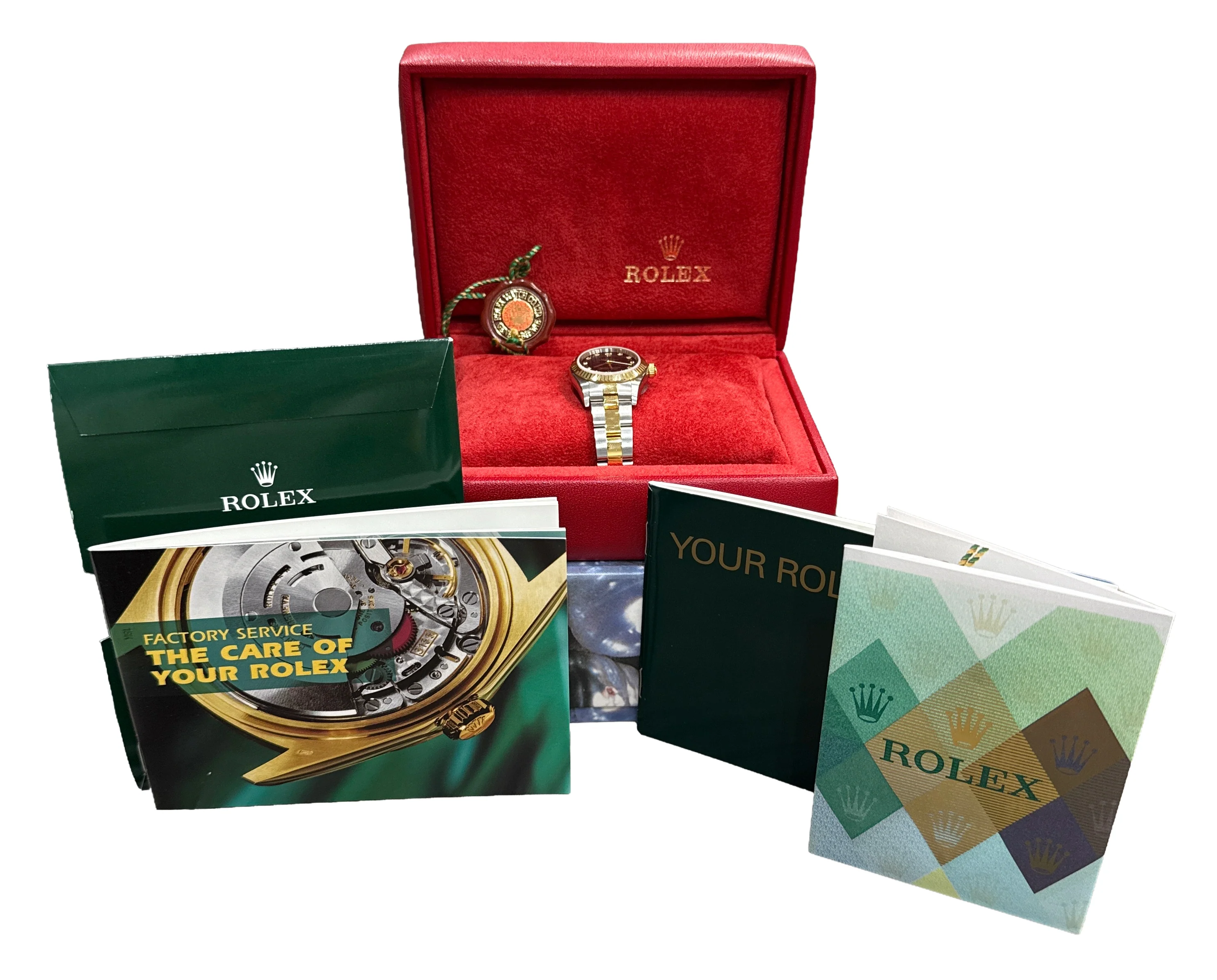 NOS STICKERED PAPERS Rolex Oyster Perpetual 24mm FACTORY BLACK DIAMOND 76193 BOX - Image 2