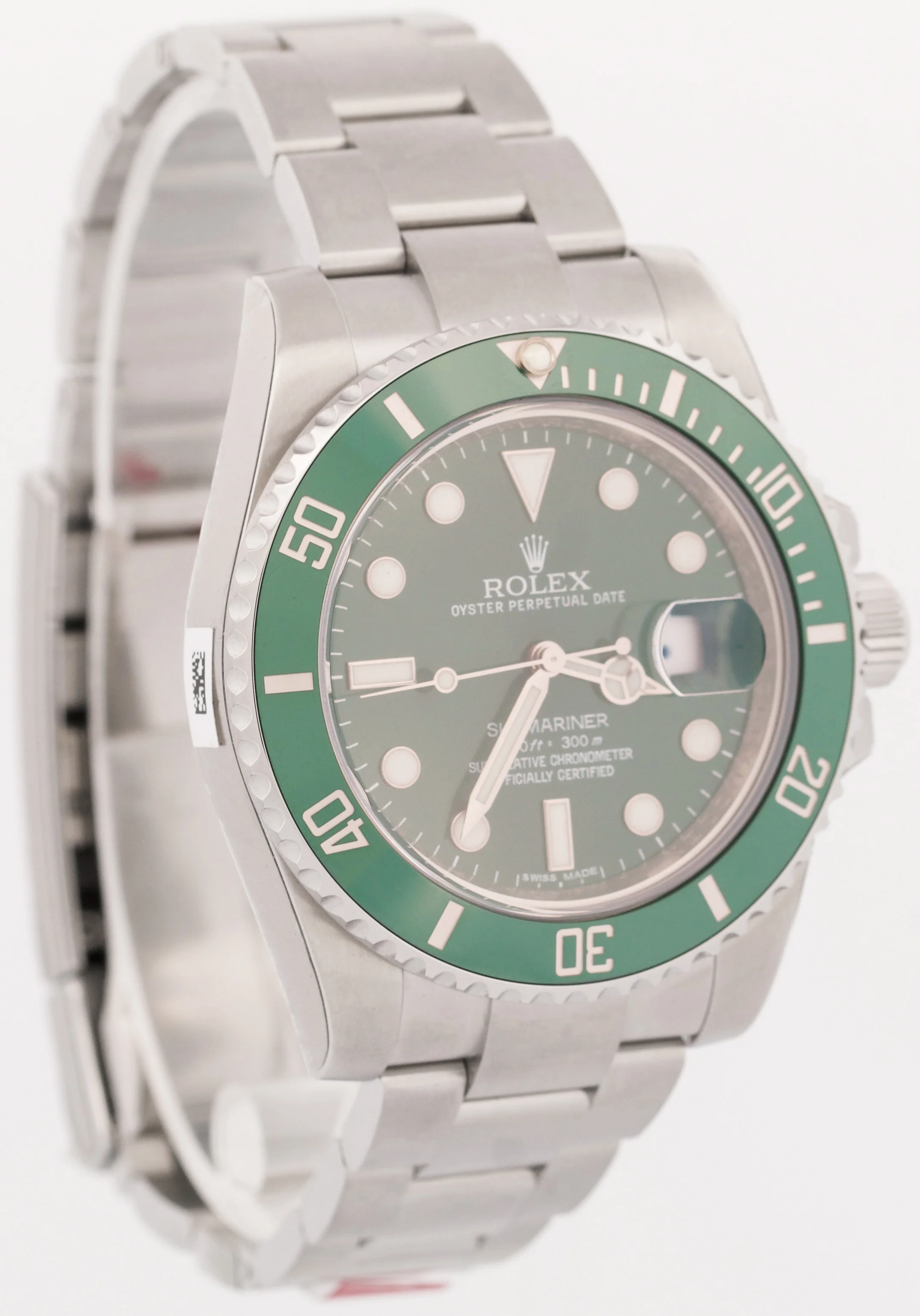 NOS STICKERED PAPERS Rolex Submariner Date HULK Green Steel 40mm 116610 LV BOX - Image 4