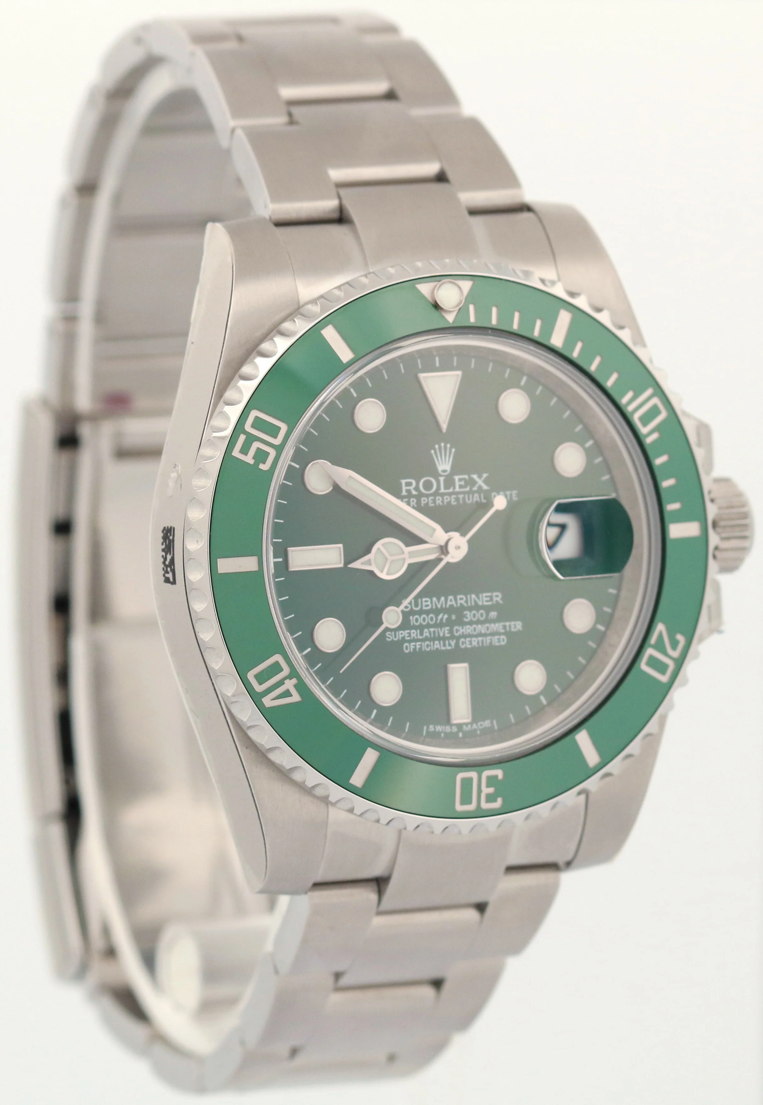 NOS STICKERED Rolex Submariner Date HULK Green Stainless 40mm 116610 LV BOX - Image 4