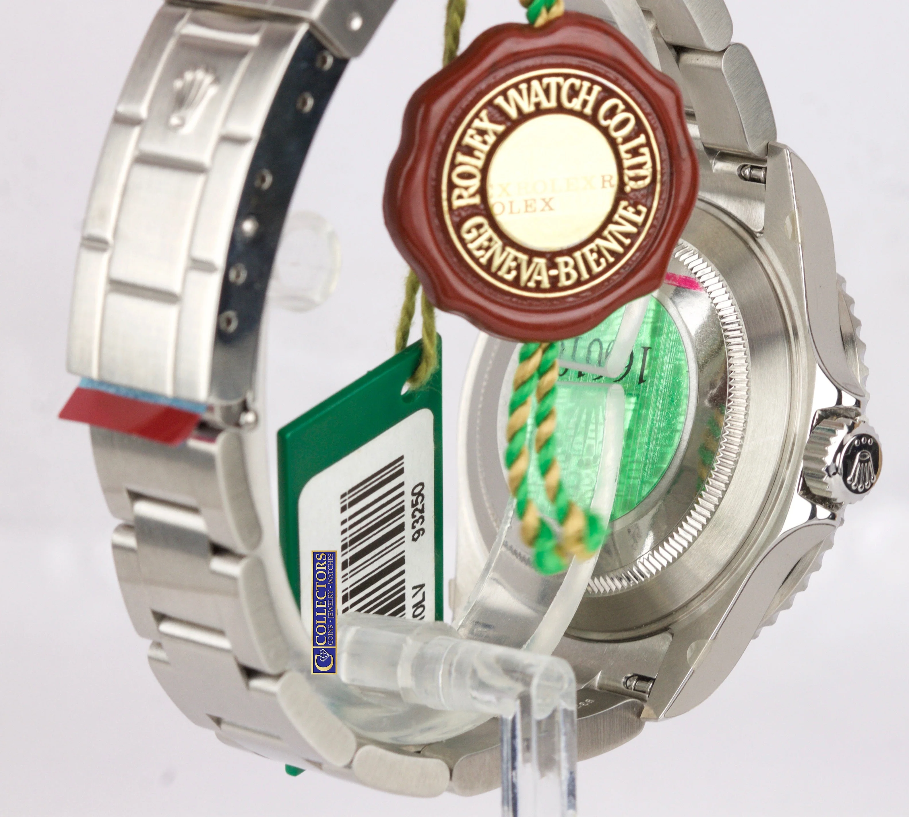 NOS STICKERED 2003 Rolex Submariner KERMIT Green FLAT 4 F-Serial Watch 16610 LV - Image 6