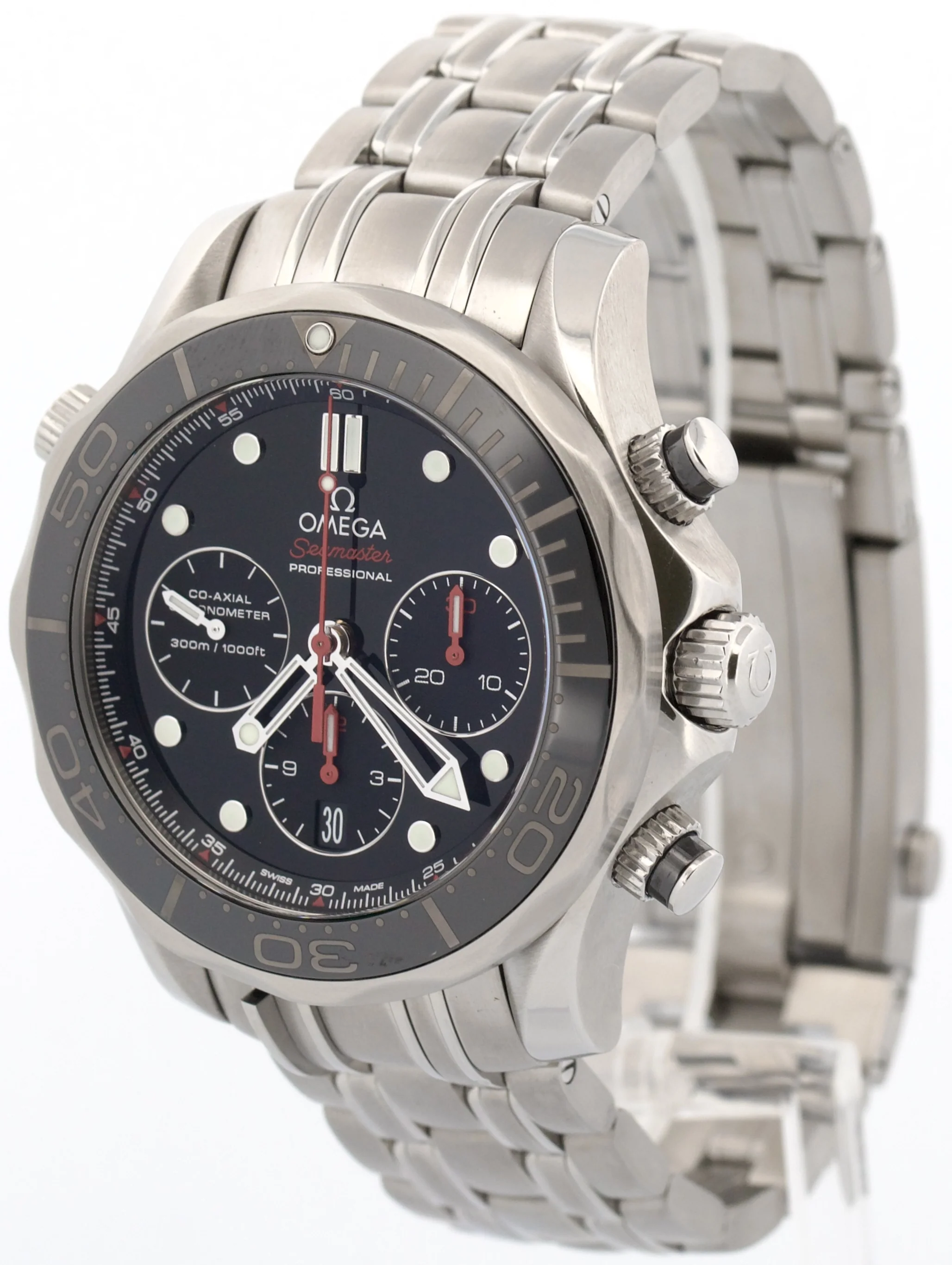 Omega Seamaster Chronograph 44mm BLACK Steel 212.30.44.50.01.001 Watch BOX - Image 3