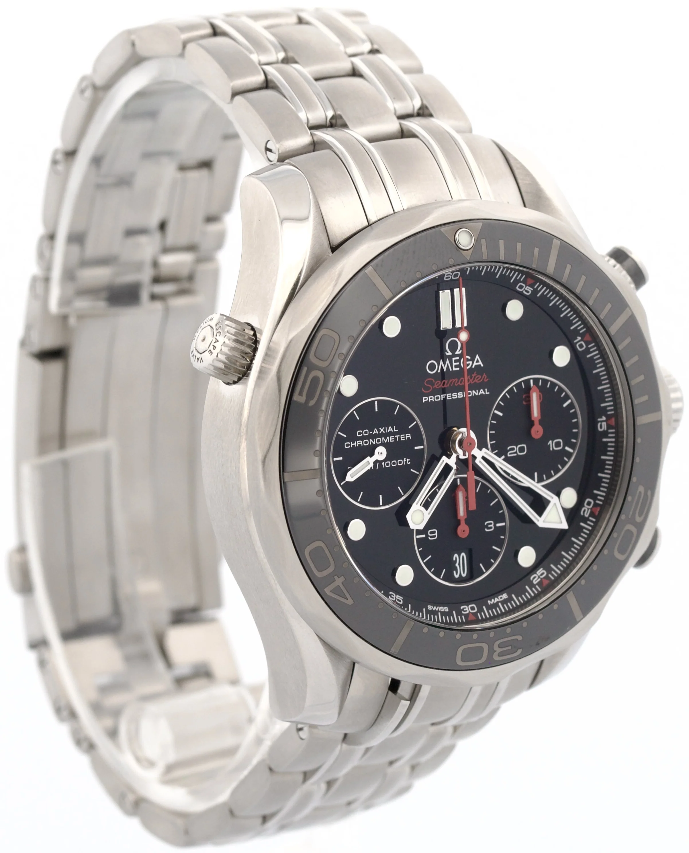 Omega Seamaster Chronograph 44mm BLACK Steel 212.30.44.50.01.001 Watch BOX - Image 4