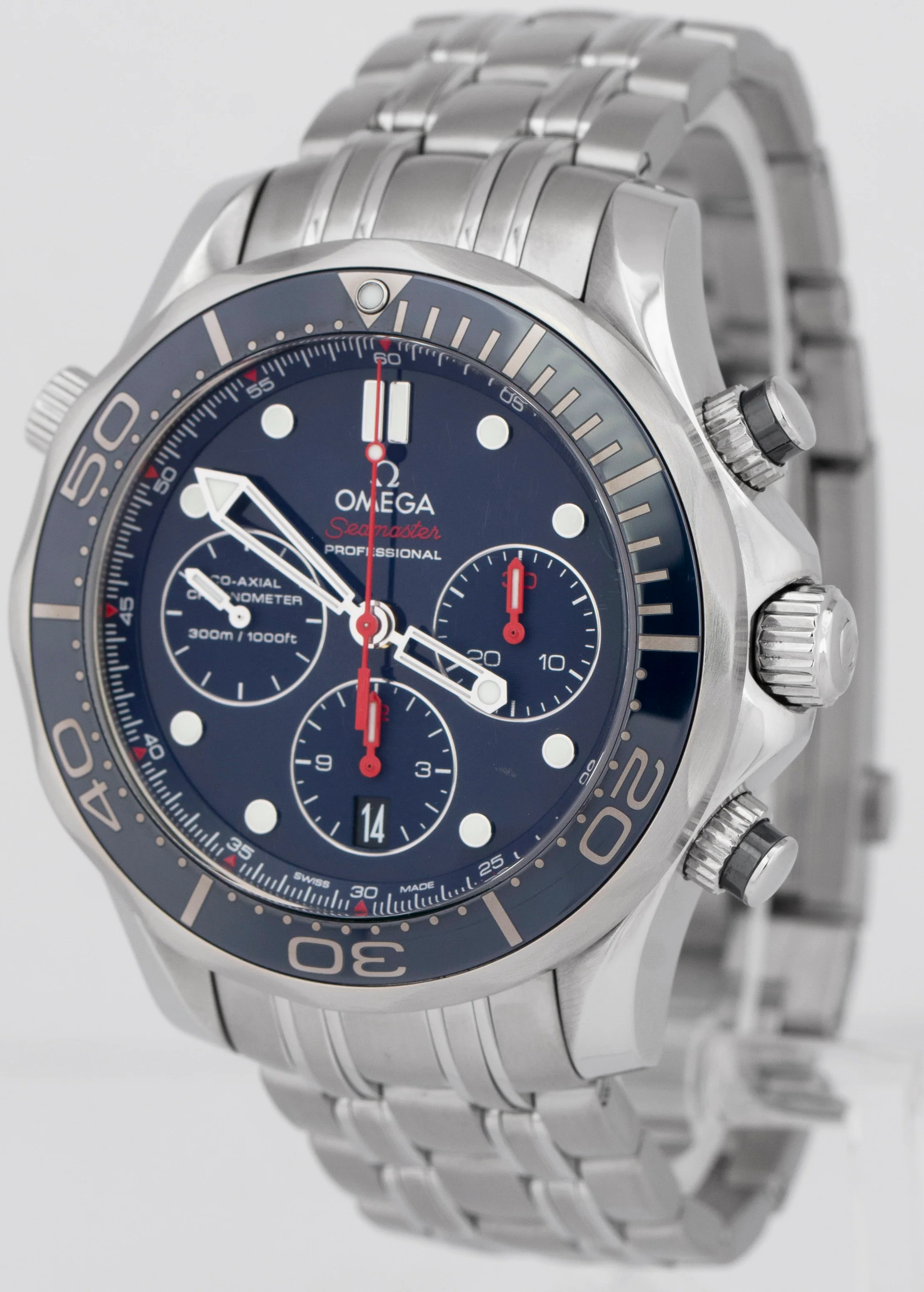 Omega Seamaster Chronograph 44mm Blue Stainless Steel 212.30.44.50.03.001 Watch - Image 3