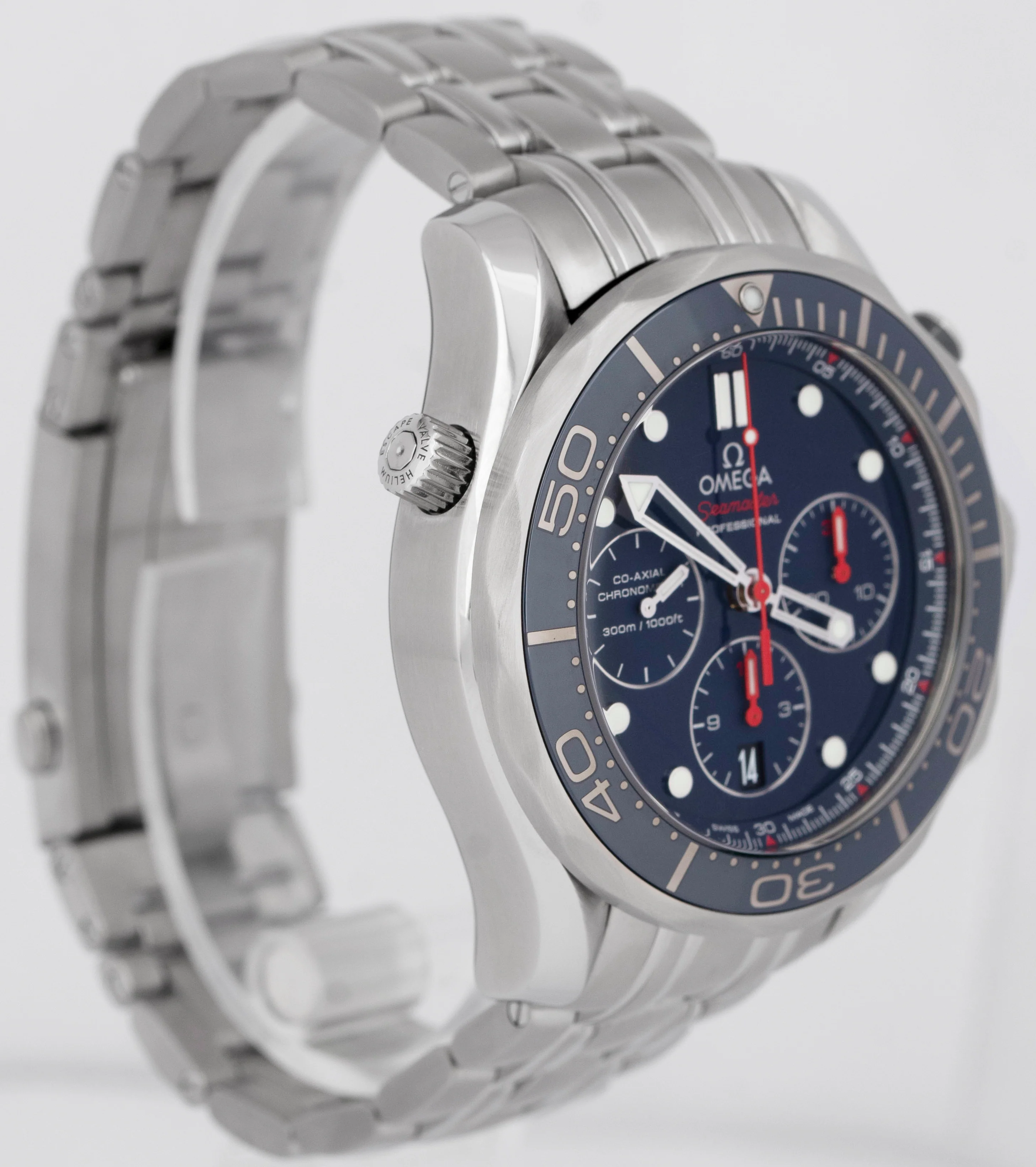 Omega Seamaster Chronograph 44mm Blue Stainless Steel 212.30.44.50.03.001 Watch - Image 4