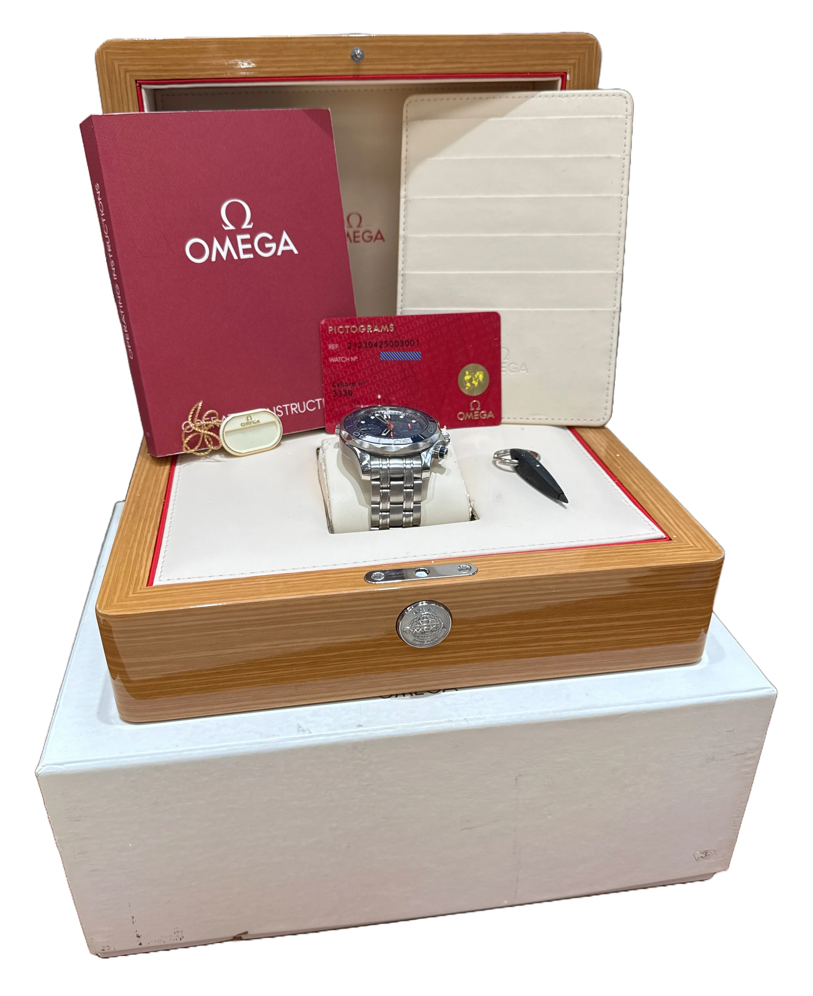 Omega Seamaster Diver 300 Chronograph 42mm Blue Steel 212.30.42.50.03.001 BOX - Image 2