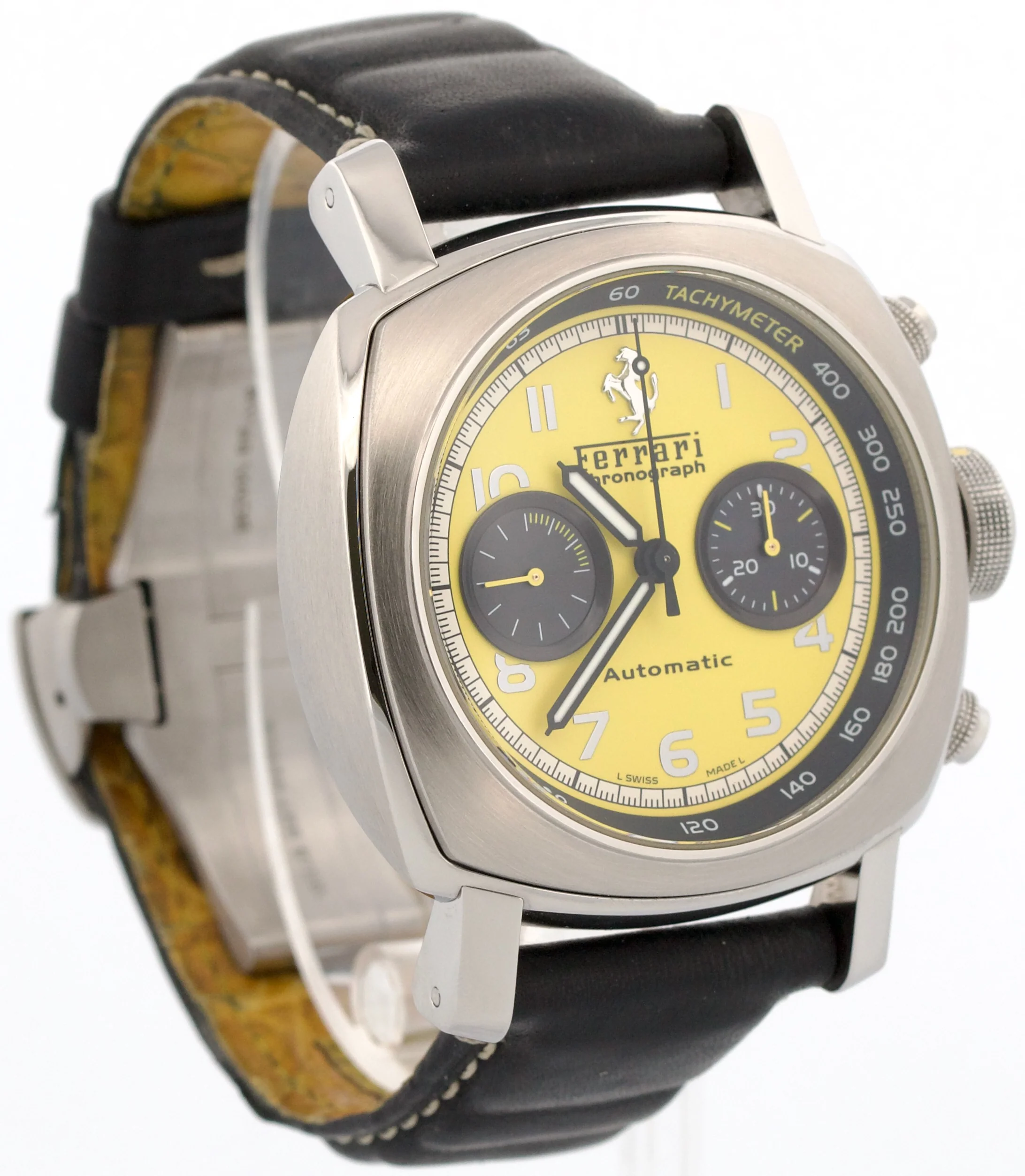 Panerai Ferrari Chronograph Granturismo YELLOW Stainless Leather 45mm FER00011 - Image 4