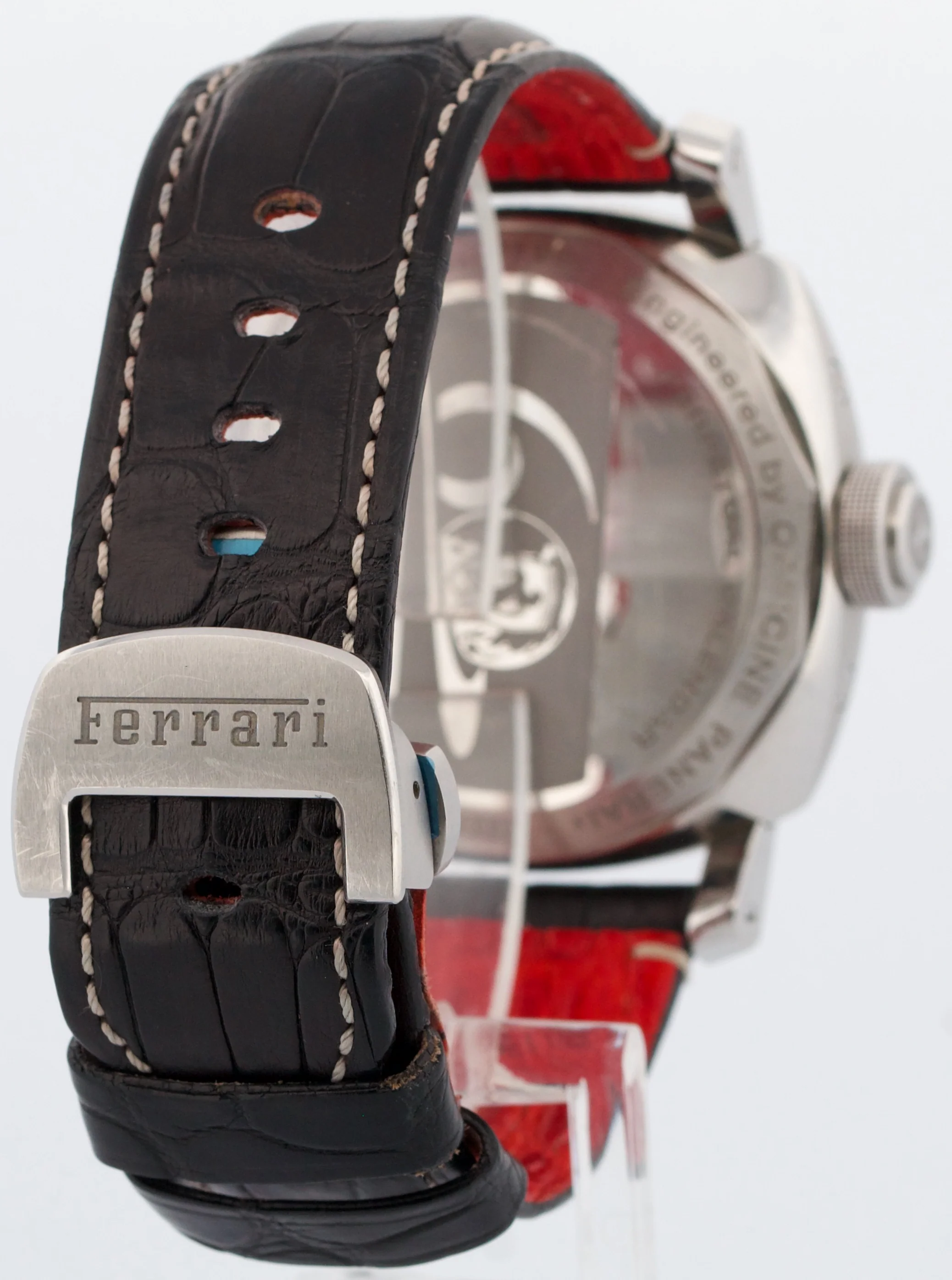 Panerai Ferrari Perpetual Calendar BLACK Red Steel 45mm Leather Watch FER00015 - Image 6