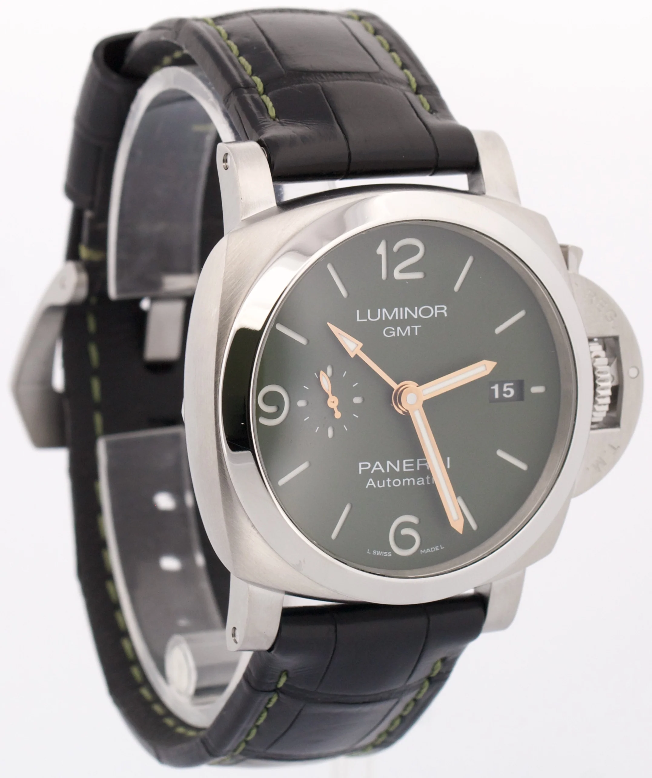 Panerai Luminor GMT 3 Days MS DHONI PAM01056 Steel GREEN Automatic 44mm PAM1056 - Image 4