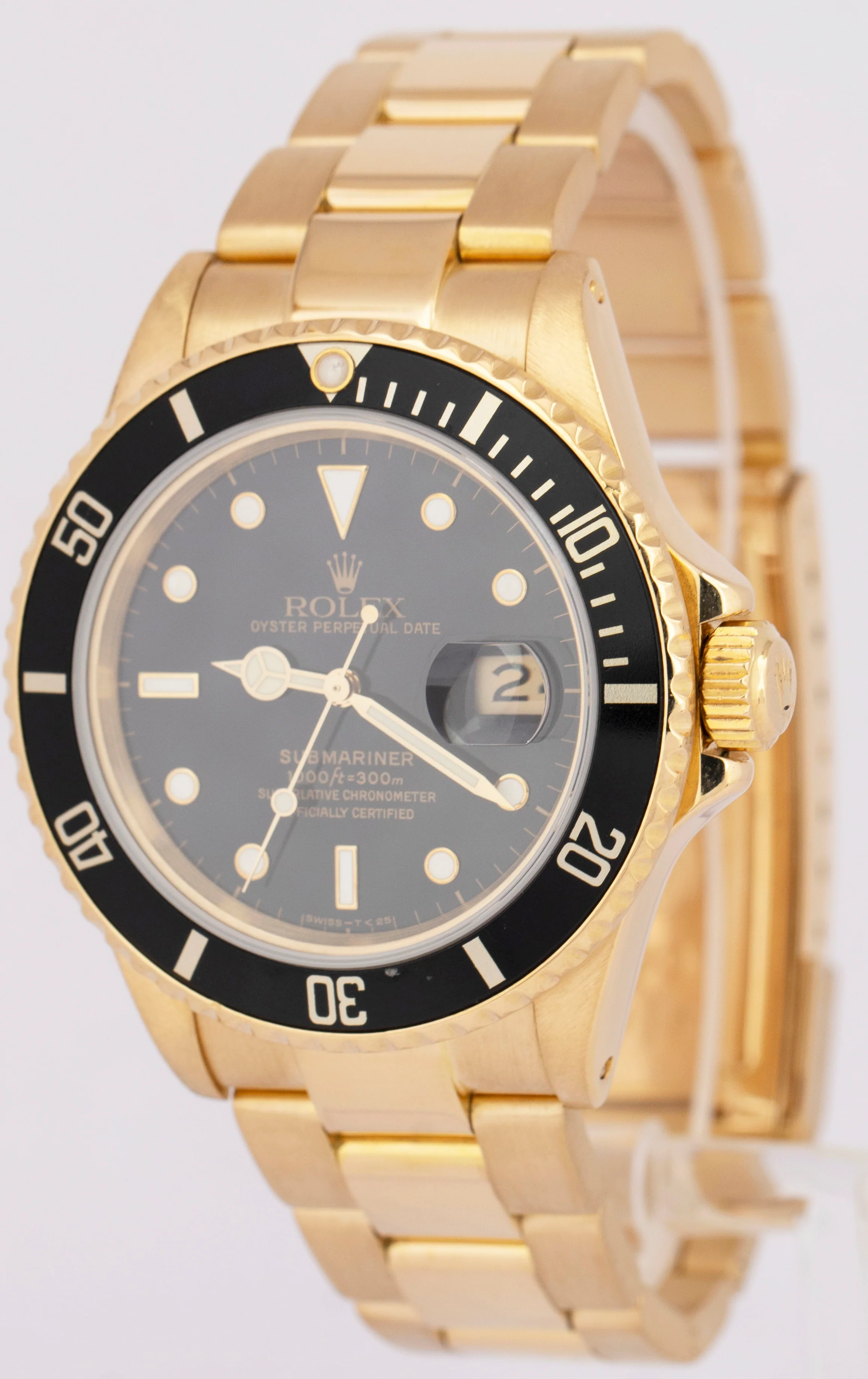 PAPERS 1987 Rolex Submariner Date Black 18K Yellow Gold 40mm 16808 Watch BOX - Image 3