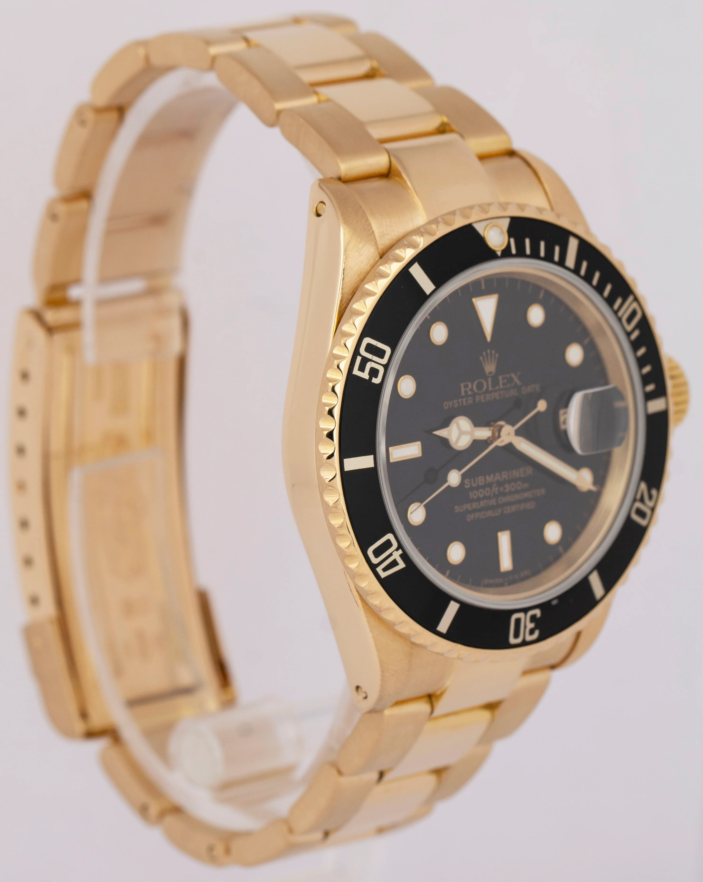 PAPERS 1987 Rolex Submariner Date Black 18K Yellow Gold 40mm 16808 Watch BOX - Image 4