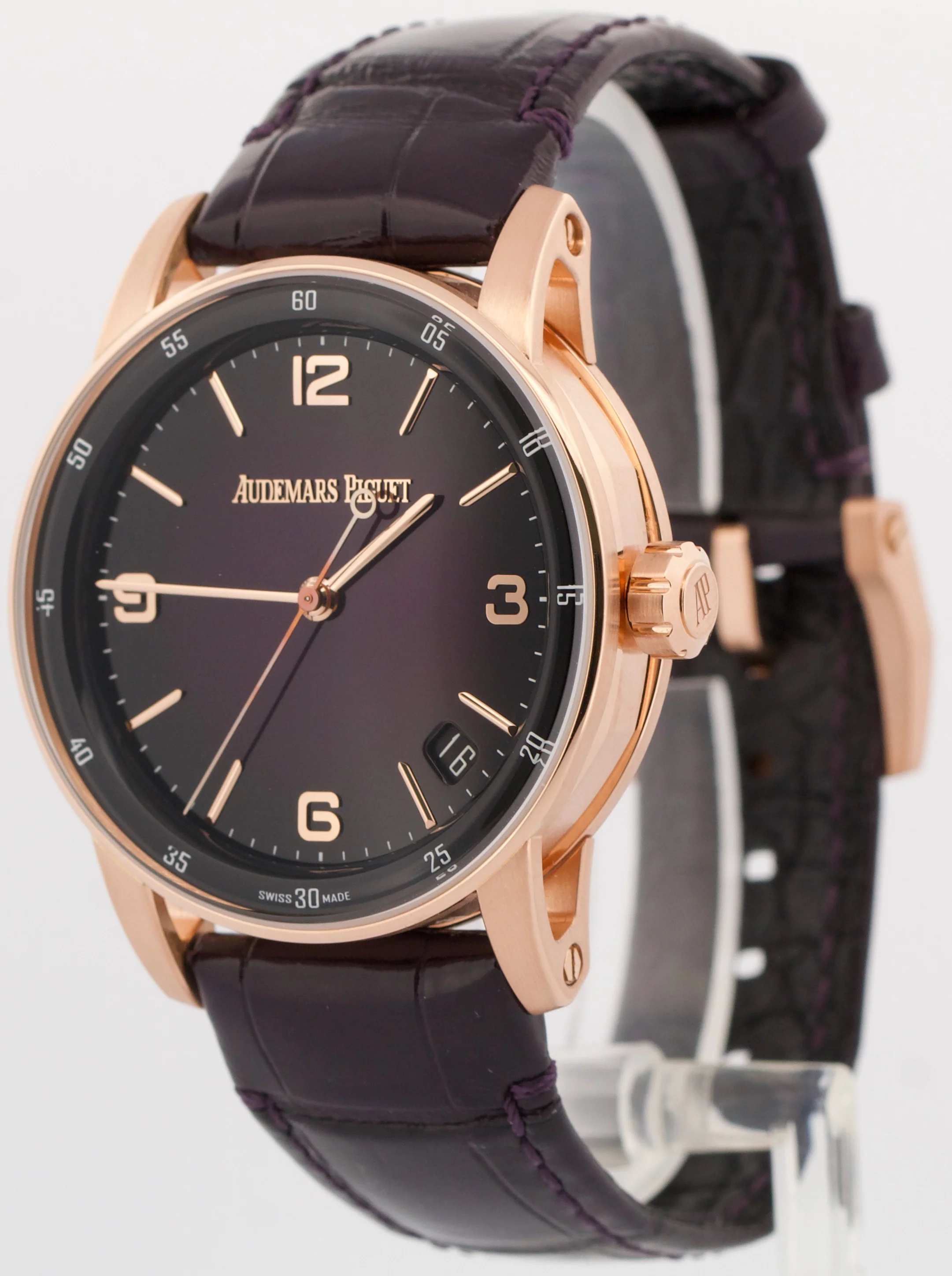 PAPERS Audemars Piguet Code 11.59 PURPLE 18K Gold 41mm 15210CR.OO.A002KB.02 BOX - Image 3