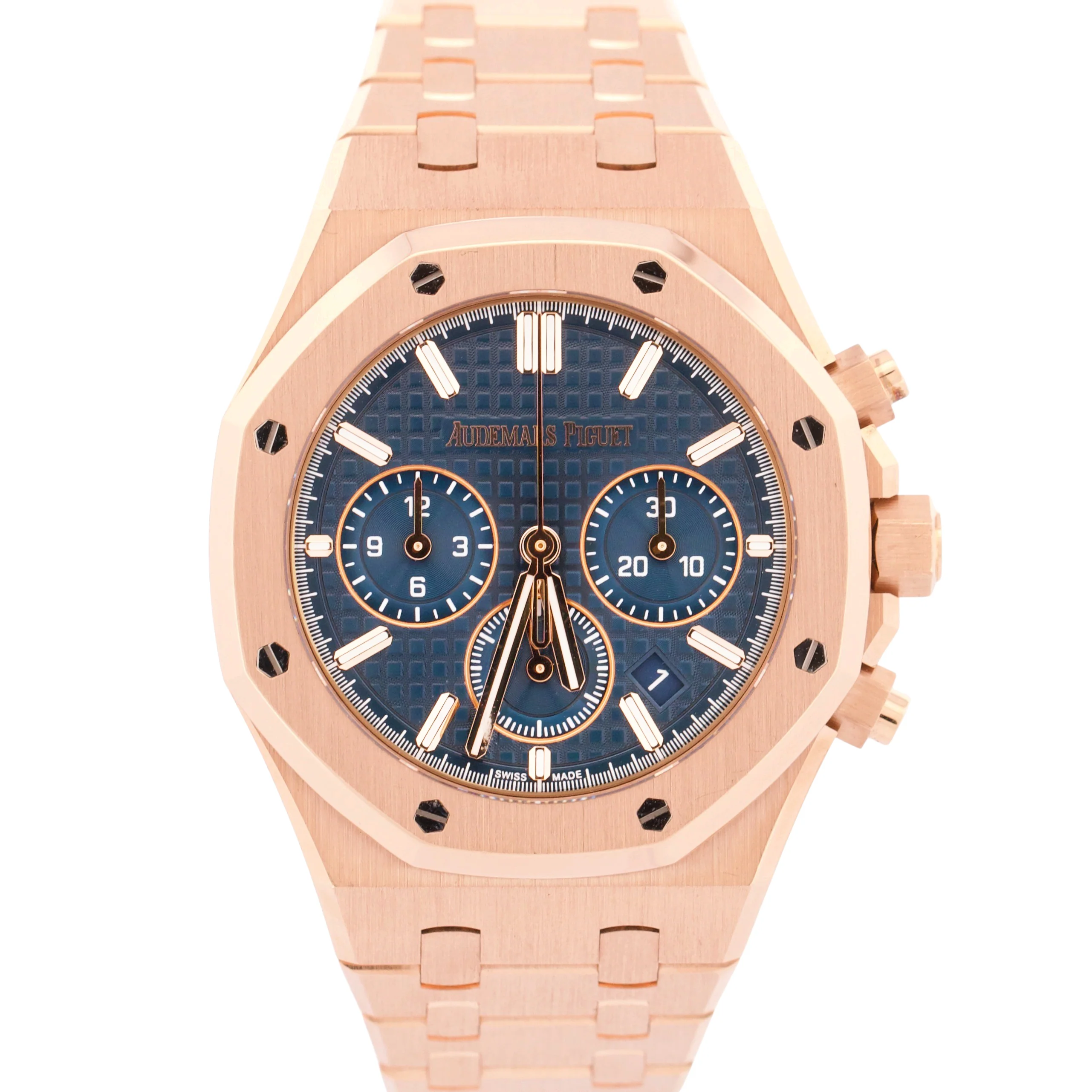 PAPERS Audemars Piguet Royal Oak BLUE 38mm 18K Gold 26715OR.OO.1356OR.01 BOX