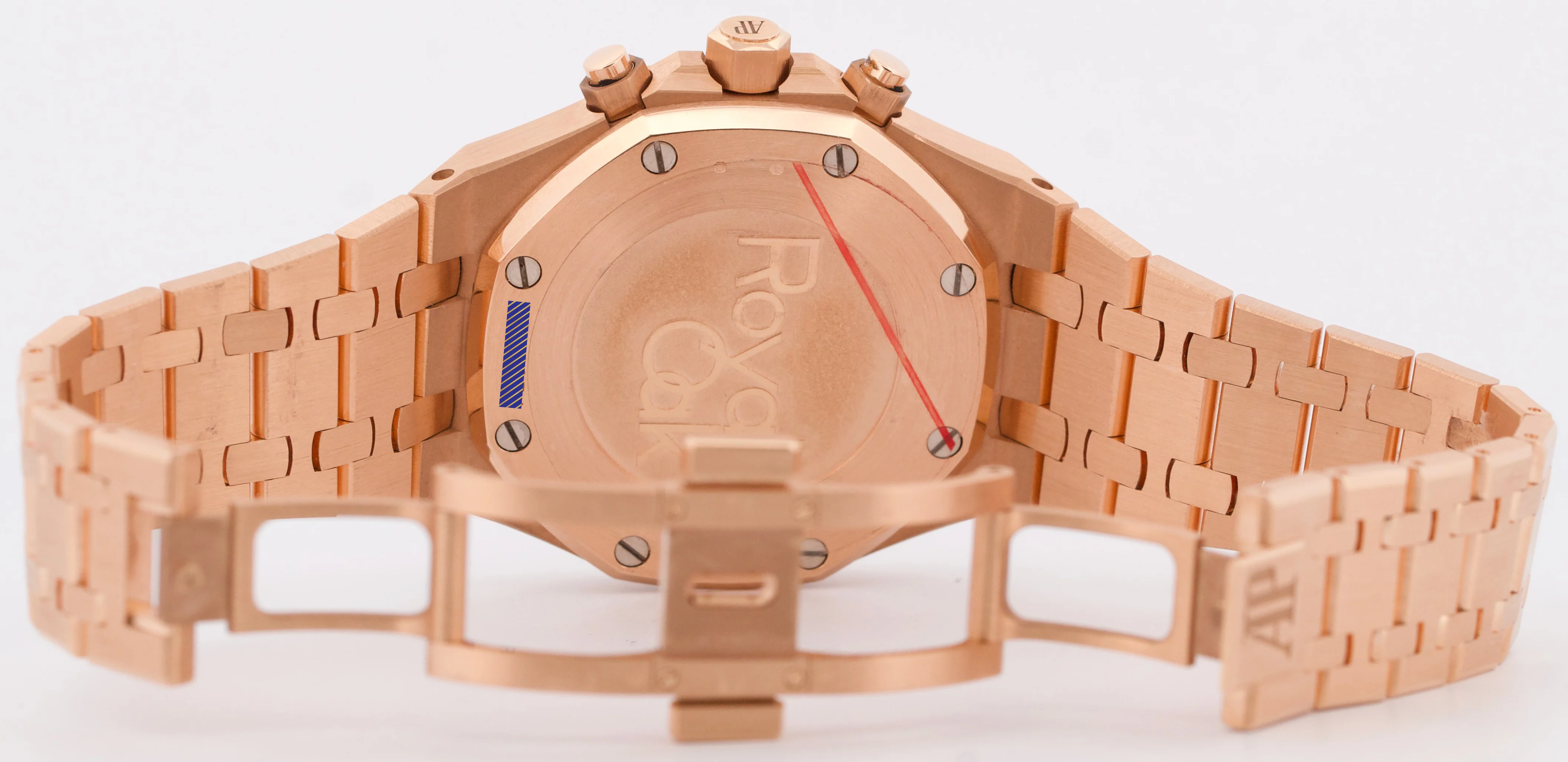 PAPERS Audemars Piguet Royal Oak BLUE 38mm 18K Gold 26715OR.OO.1356OR.01 BOX - Image 9