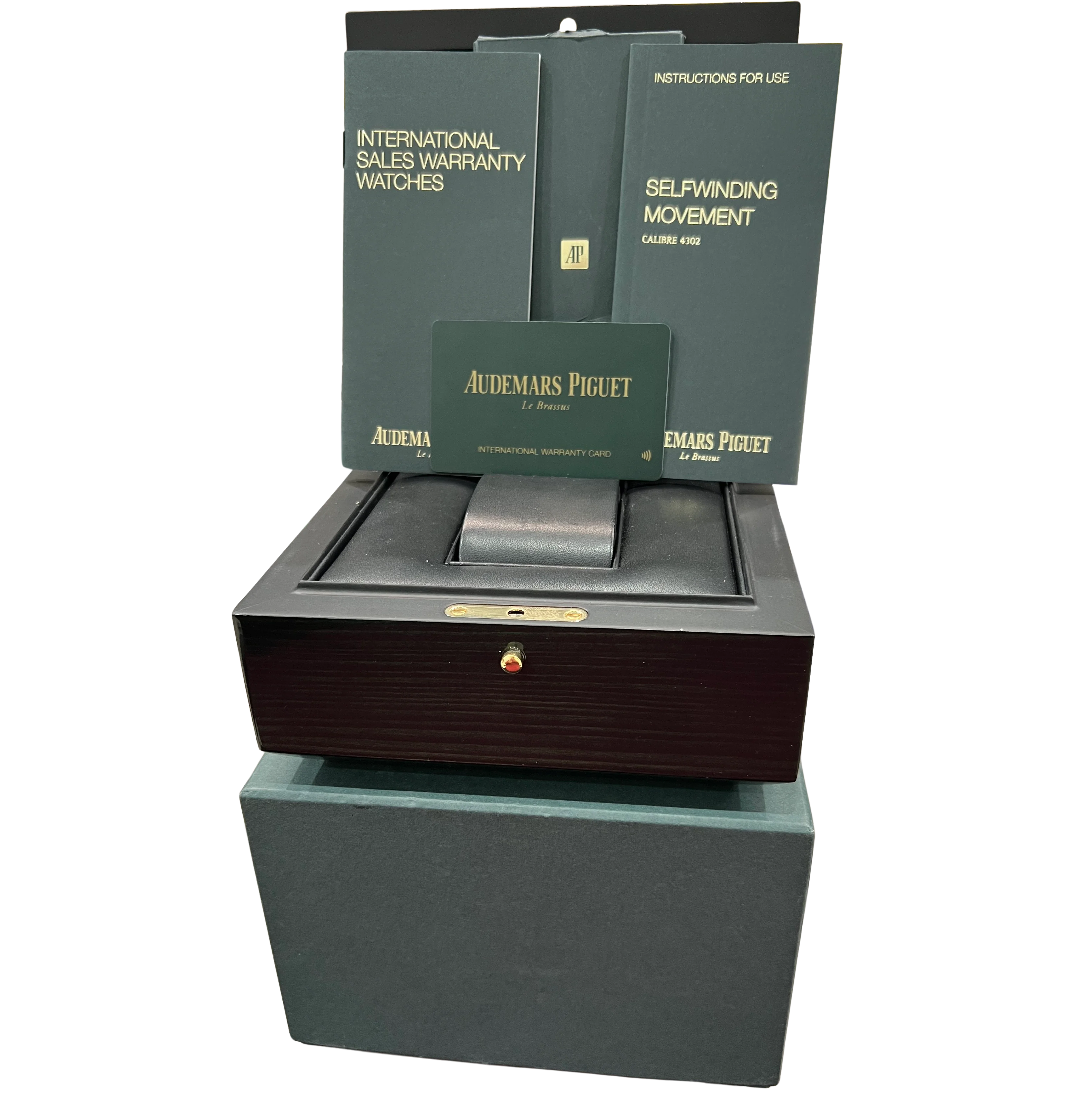 PAPERS Audemars Piguet Royal Oak Gray Black Stainless 41mm 15500ST Watch BOX - Image 2