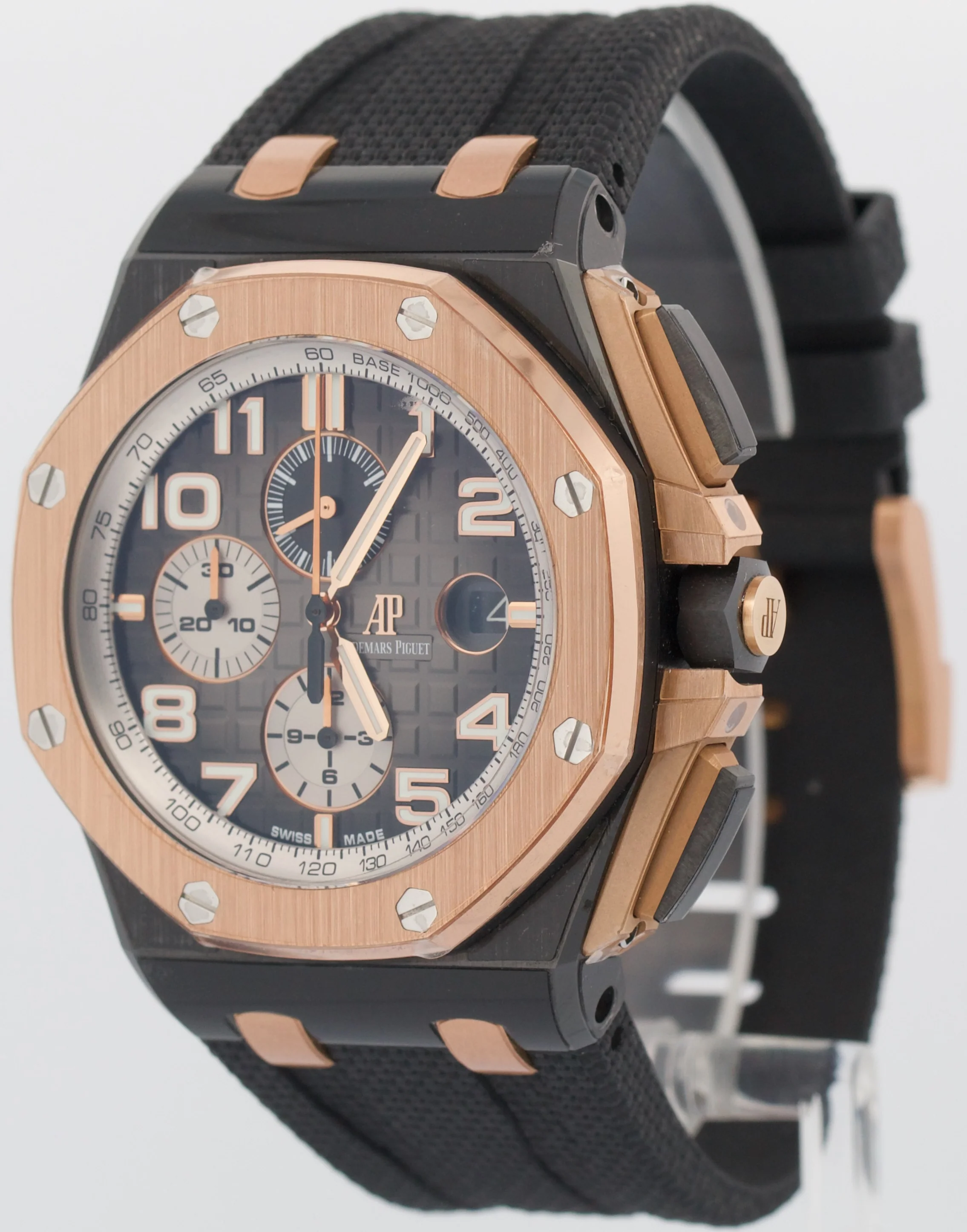 PAPERS Audemars Piguet Royal Oak Offshore CERAMIC 18K Gold 44mm 26405NR BOX - Image 3