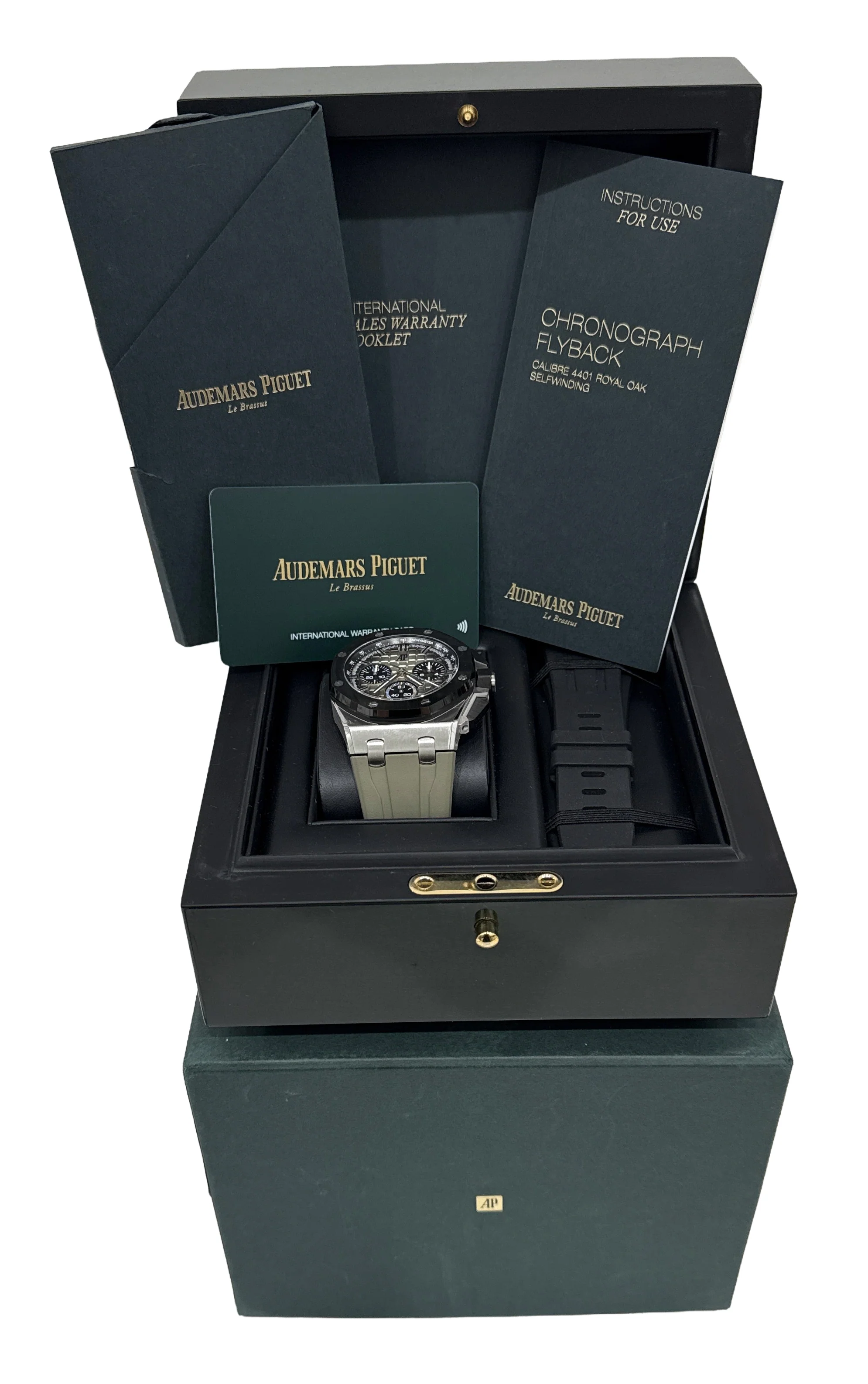 2025 SERVICE PAPERS Audemars Piguet Royal Oak Offshore TAUPE 43mm 26420SO BOX - Image 2
