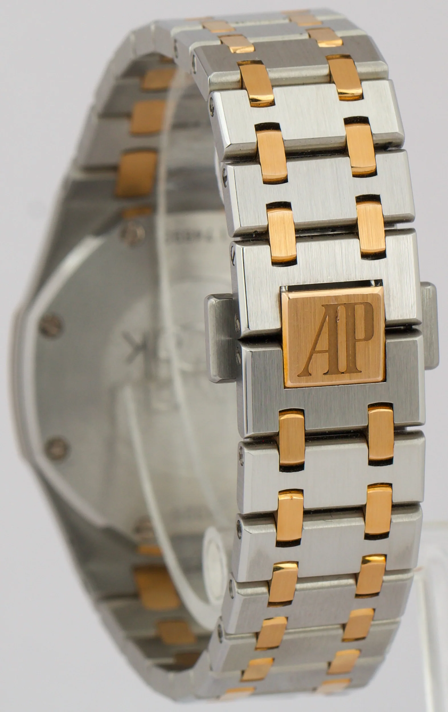 PAPERS Audemars Piguet Royal Oak WHITE DIAMOND 18K Gold Steel 33mm 67651SR BOX - Image 5