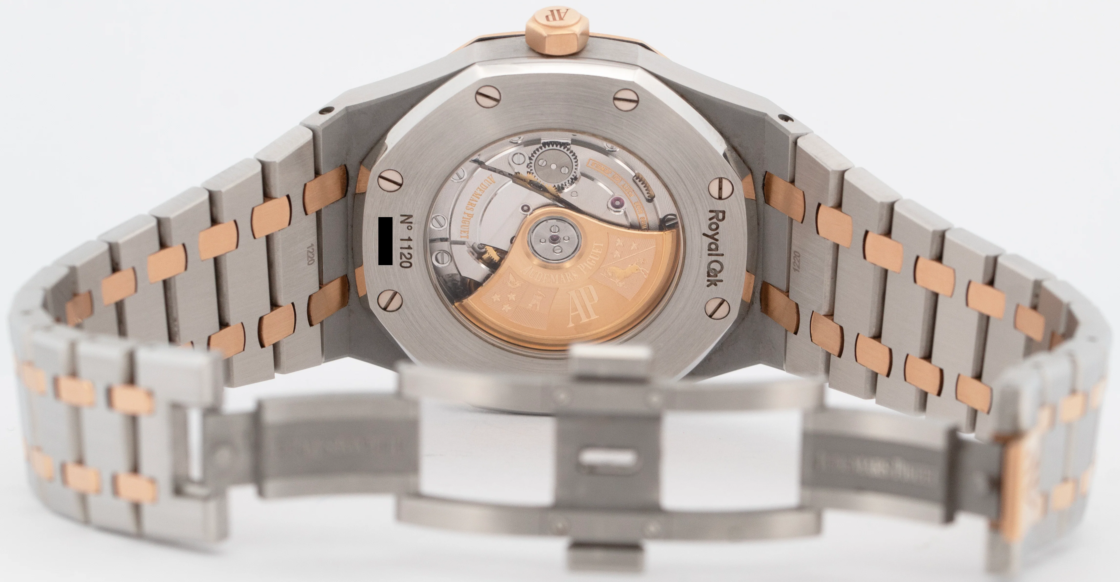PAPERS Audemars Piguet Royal Oak WHITE Steel Gold 41mm 15400SR.OO.1220SR.01 BOX - Image 8