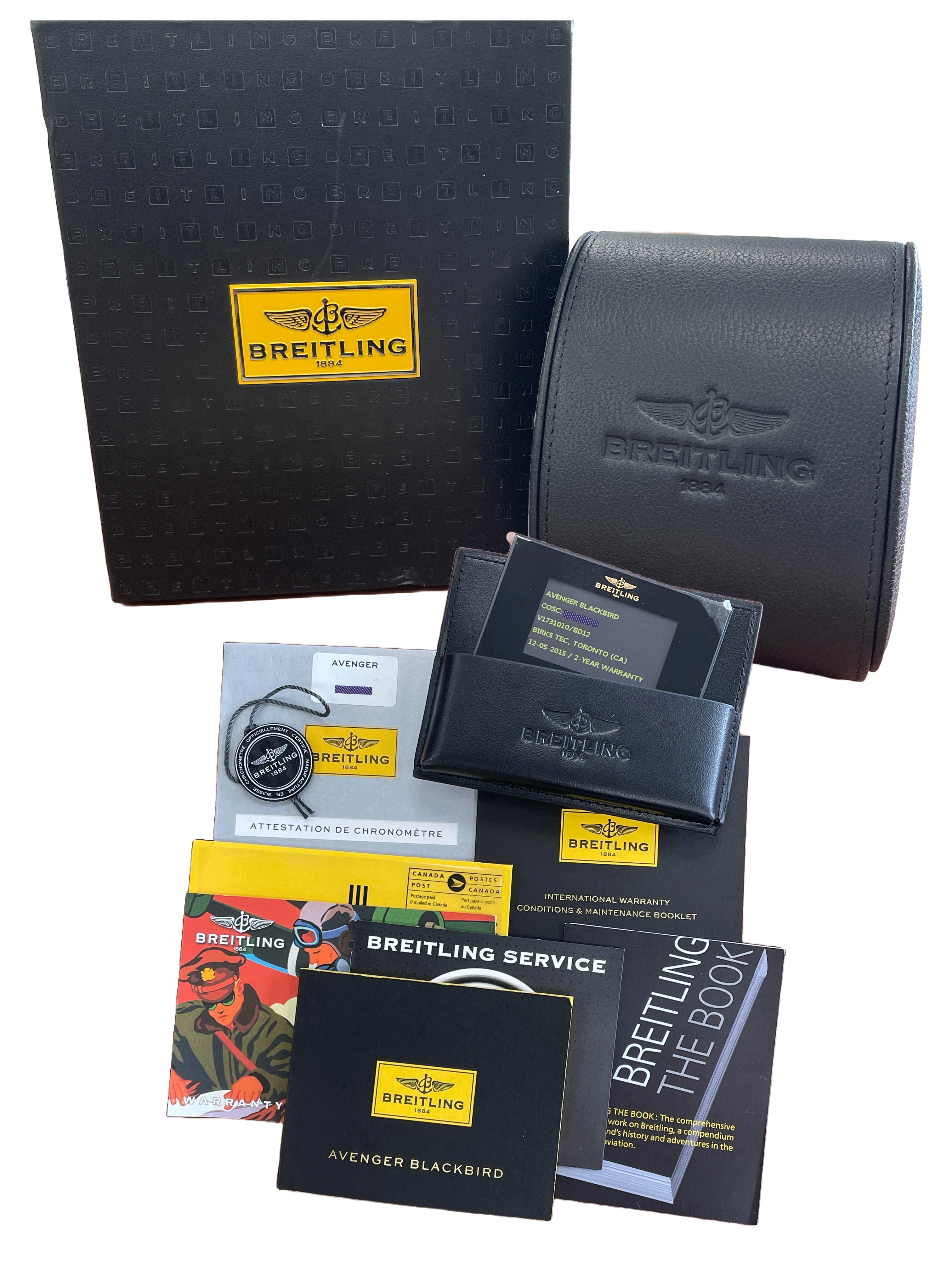 PAPERS Breitling Avenger Blackbird Black TITANIUM Automatic 48mm V1731010 BOX - Image 2