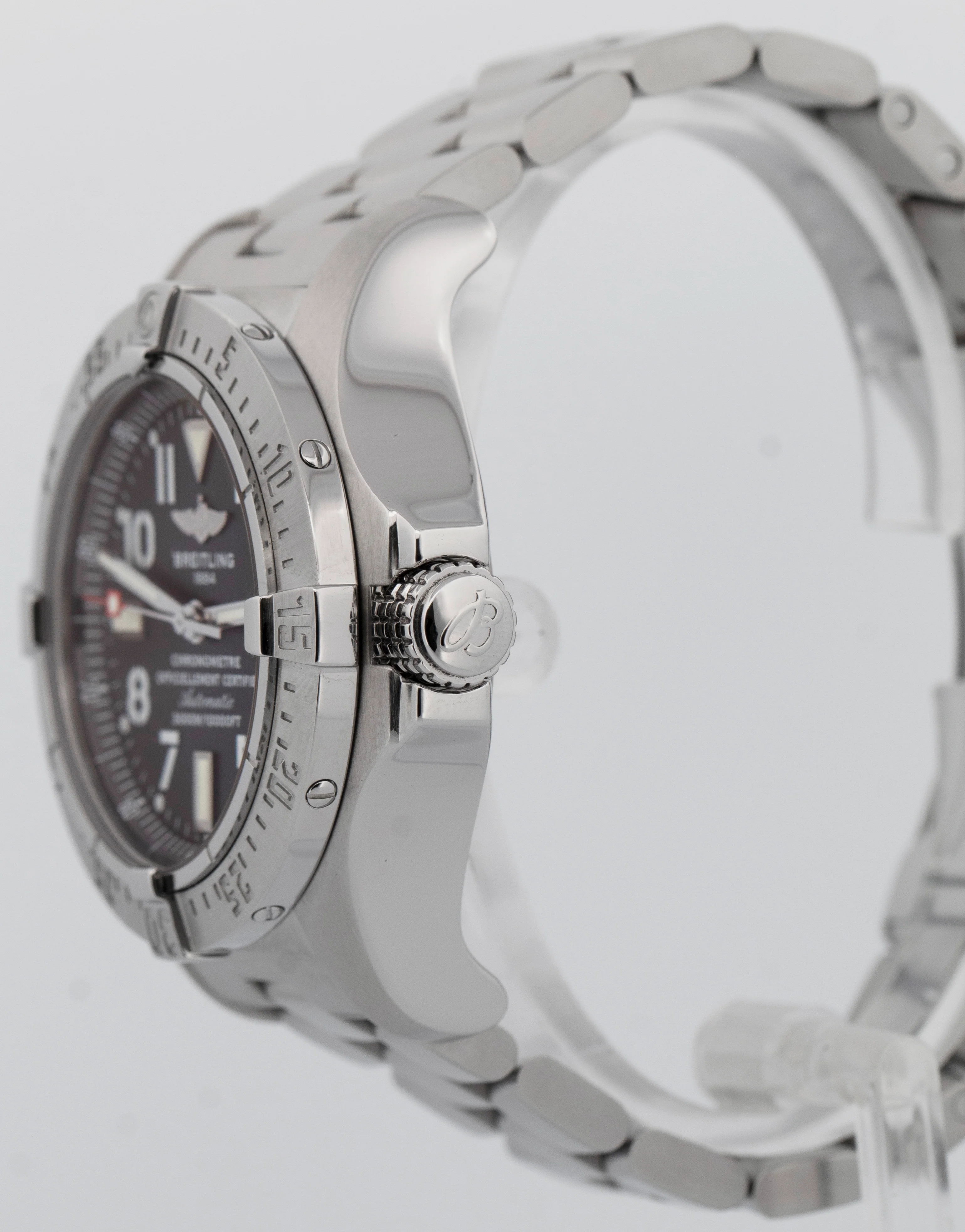 PAPERS Breitling Avenger Seawolf 45mm Stainless Black Automatic Watch A17330 BOX - Image 3
