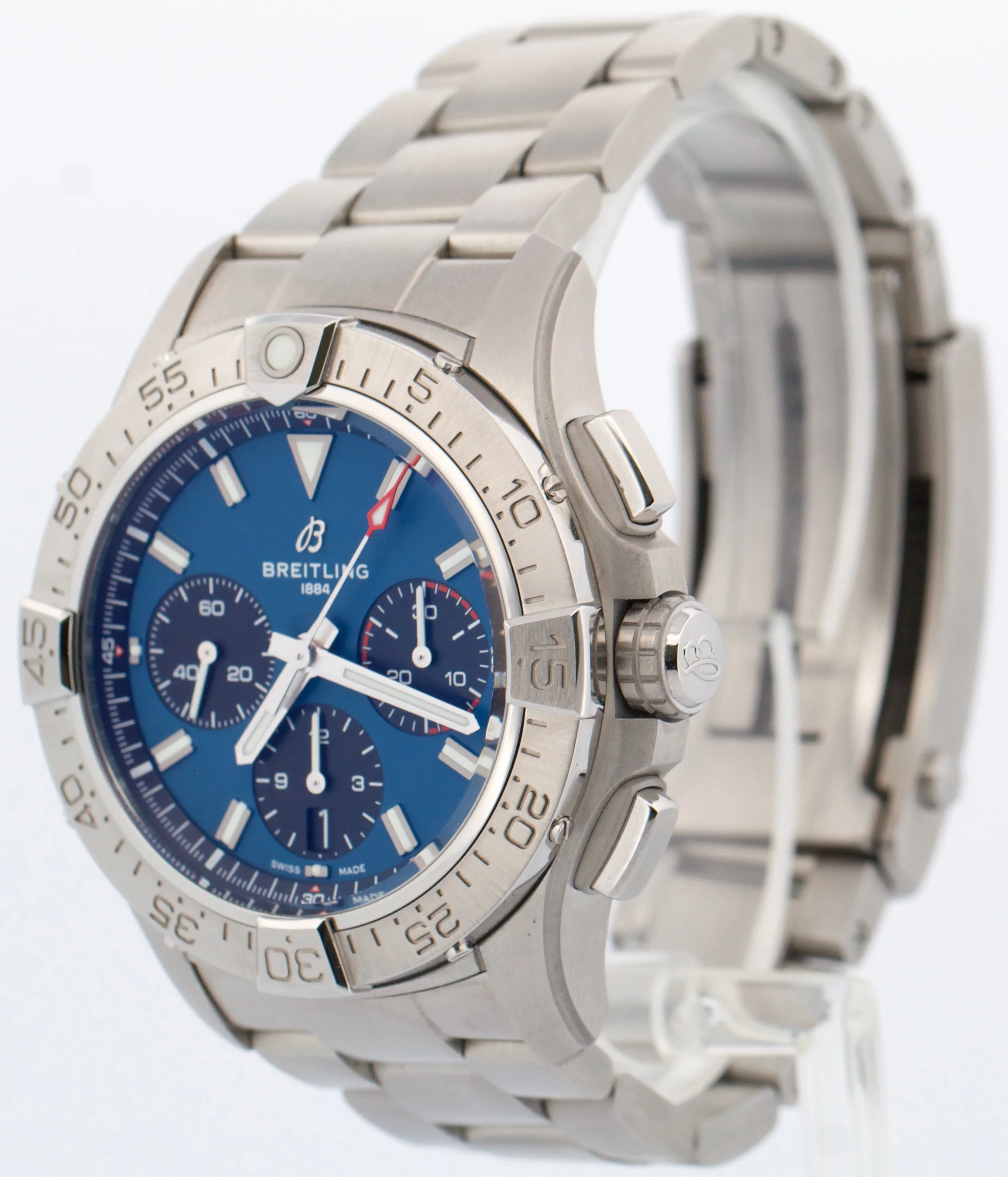 2025 PAPERS Breitling Avenger B01 Chronograph 42 BLUE Steel 42mm AB0146 BOX - Image 3
