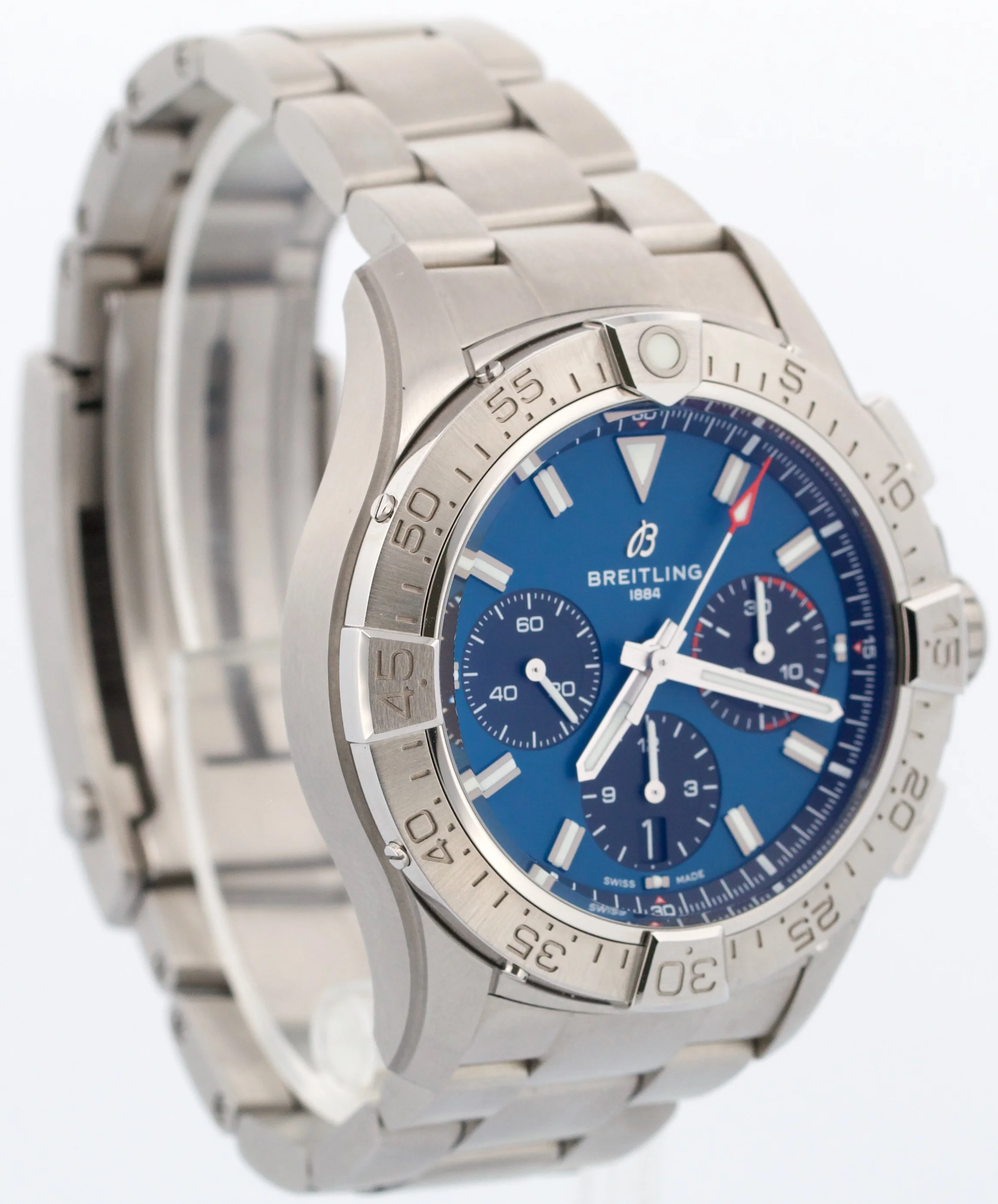 2025 PAPERS Breitling Avenger B01 Chronograph 42 BLUE Steel 42mm AB0146 BOX - Image 4