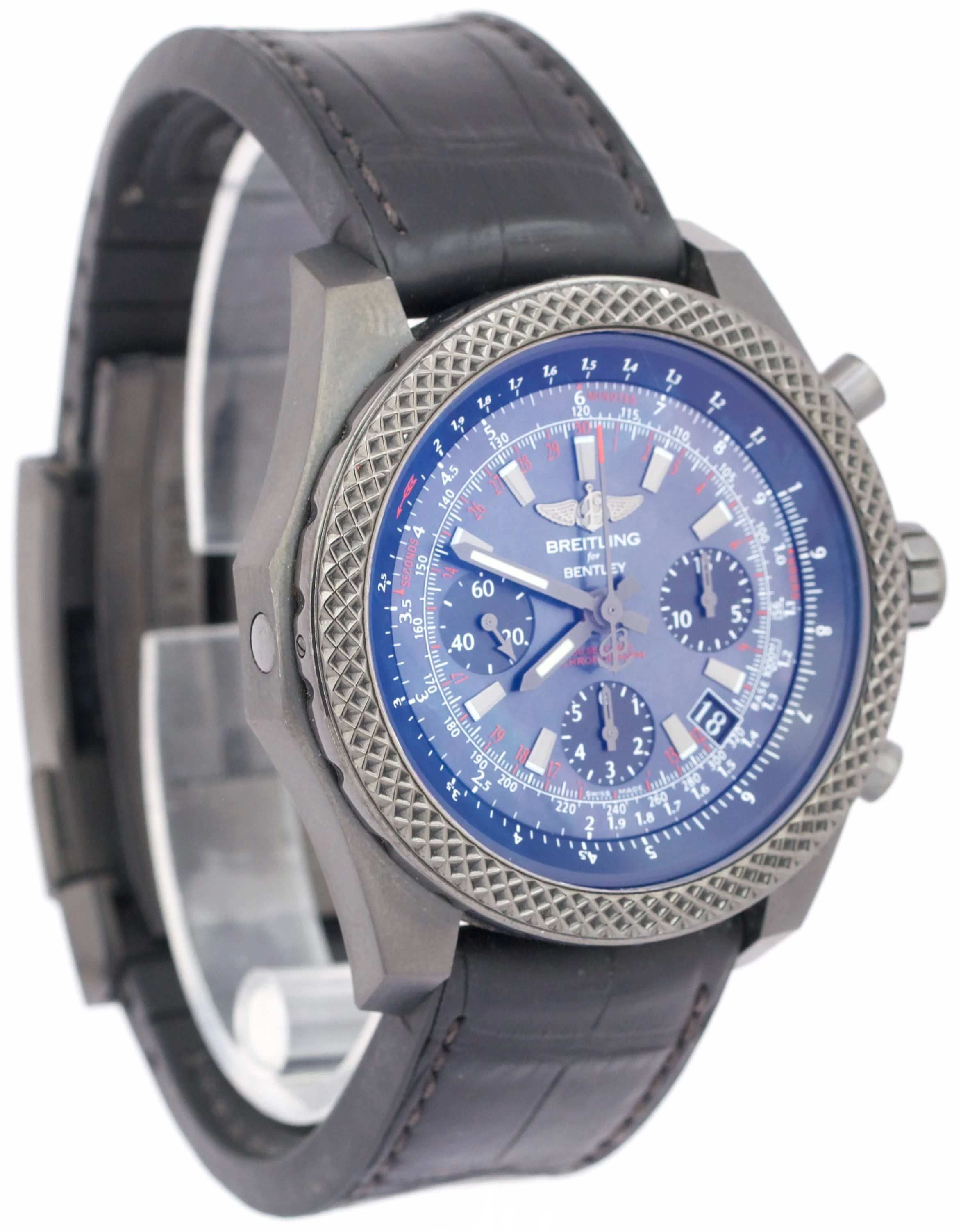 PAPERS Breitling Bentley Black MOP DLC Steel MB0612 Leather LTD 44mm Watch BOX - Image 4