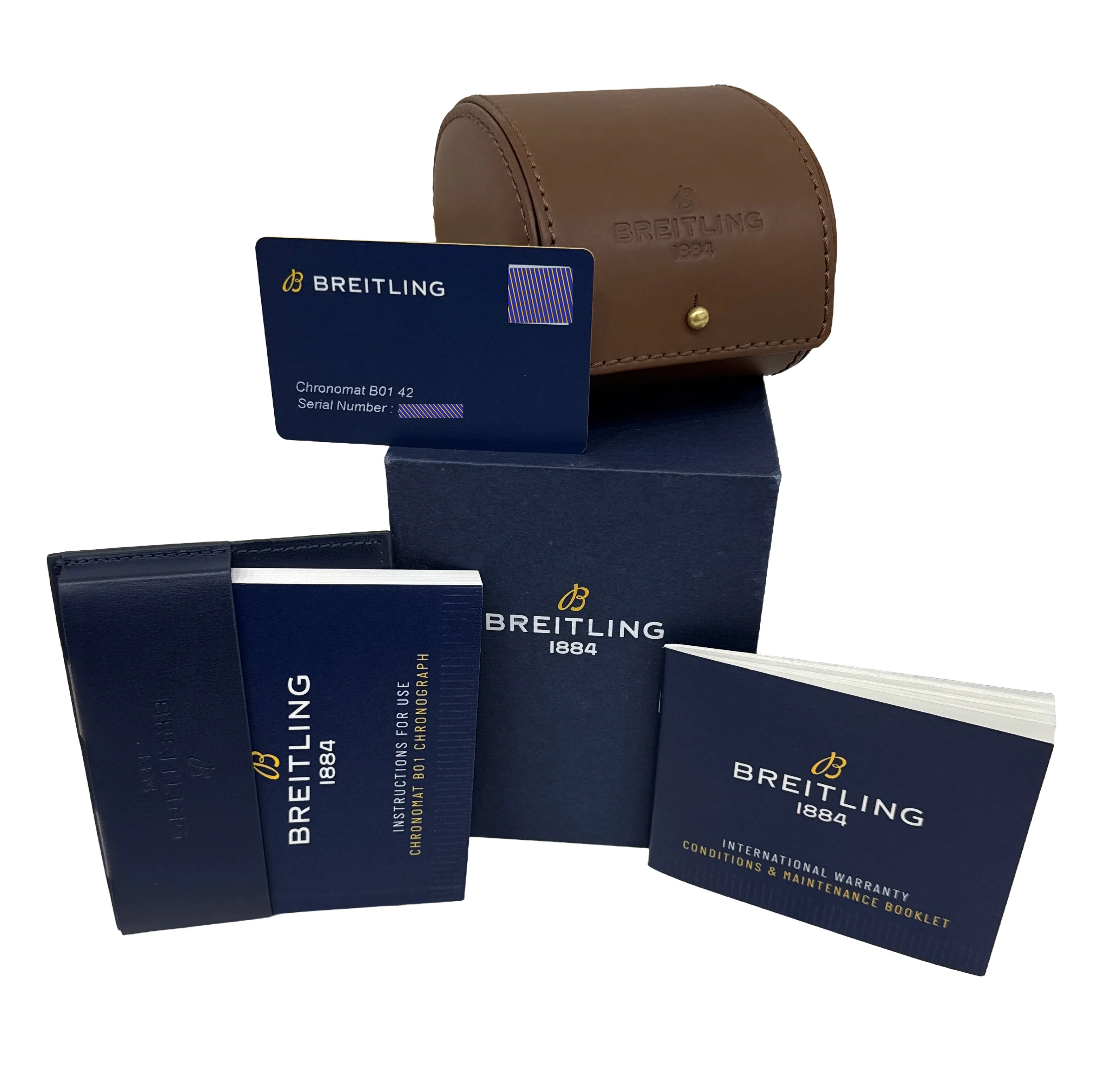 PAPERS Breitling Chronomat B01 42mm GRAY Two-Tone Gold Steel Watch UB0134 BOX - Image 2