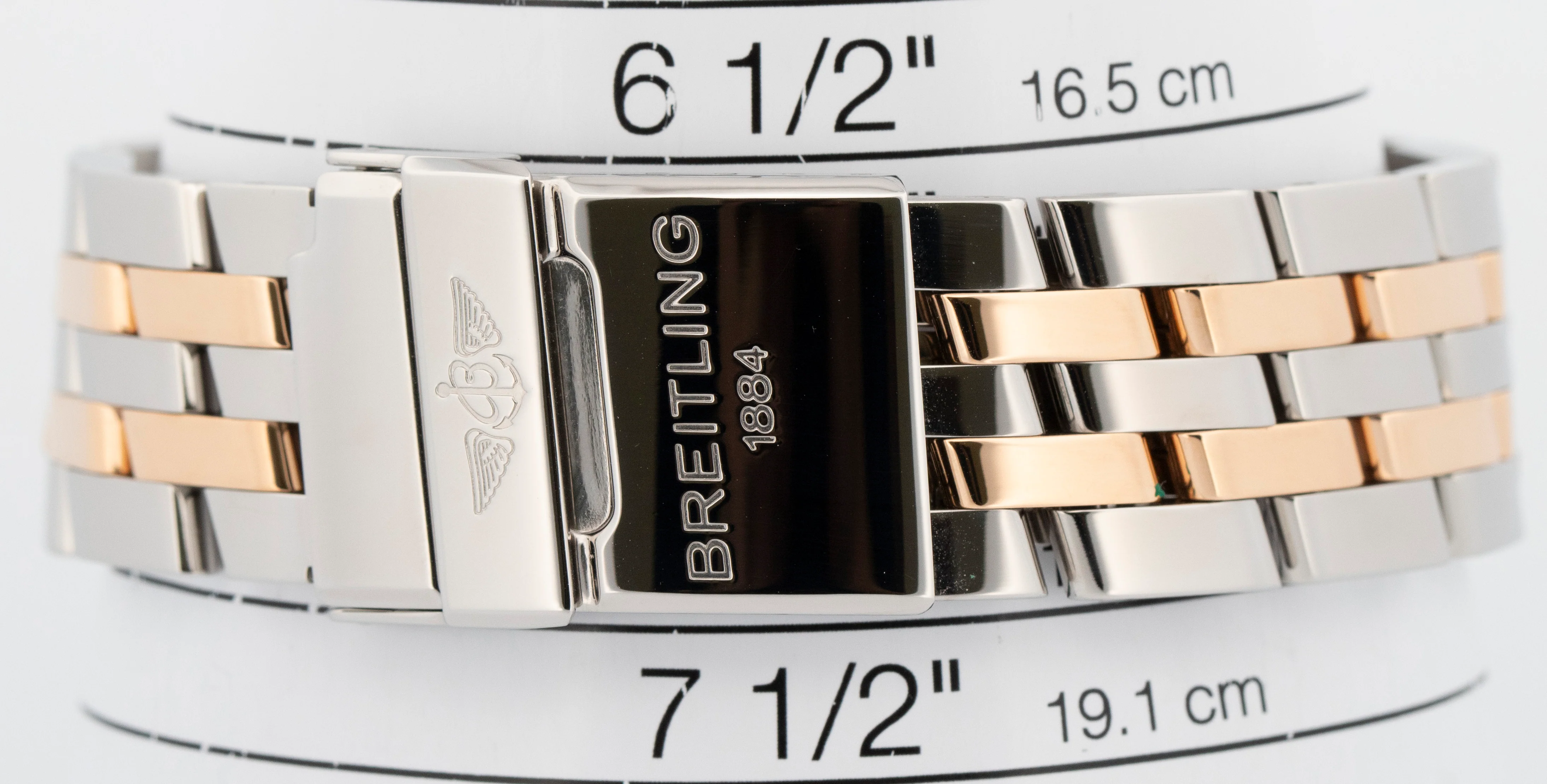 PAPERS Breitling Chronomat Evolution 43mm Two-Tone Rose Gold Watch C13356 BOX - Image 9