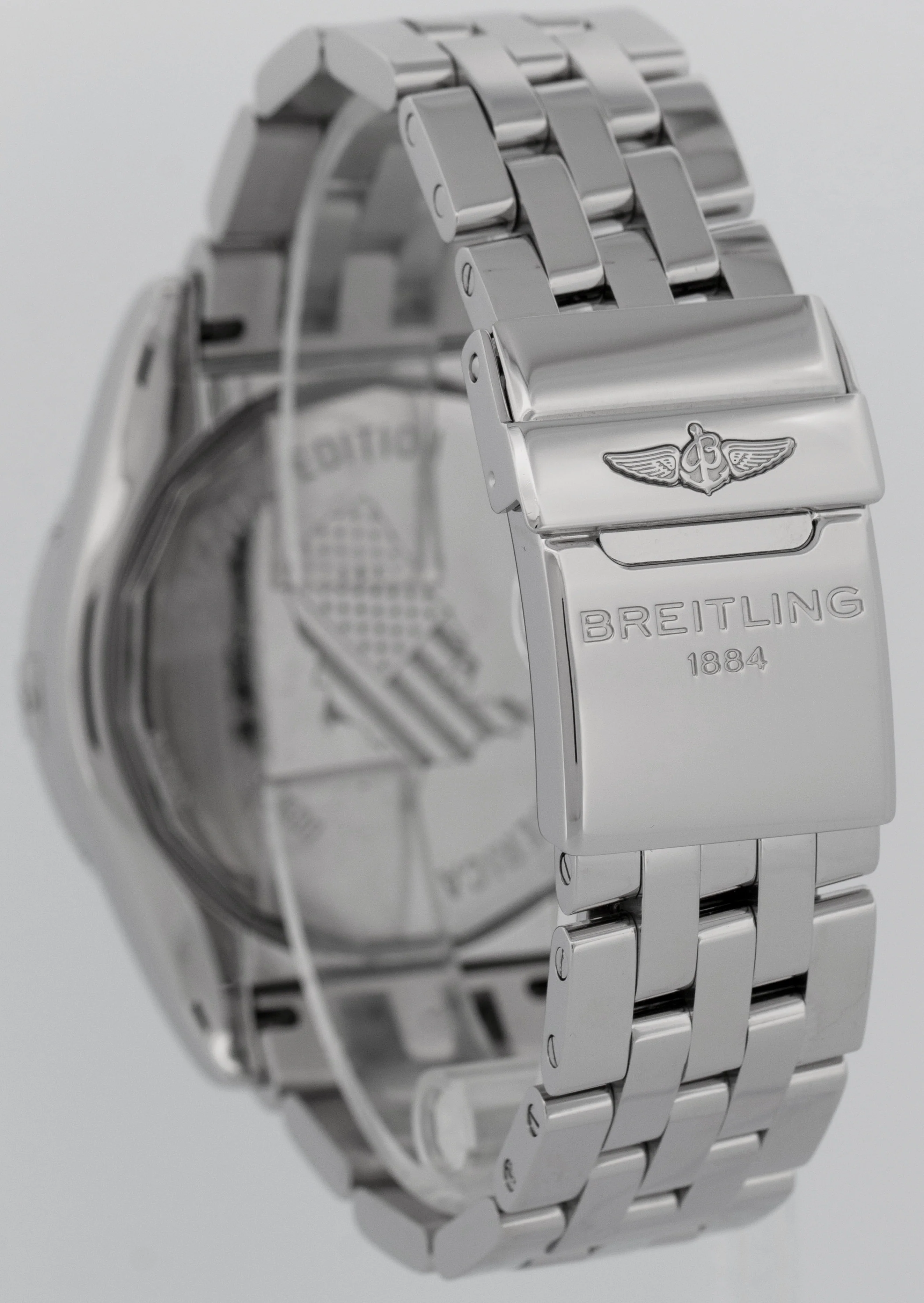 PAPERS Breitling Galactic 44mm Stainless Steel Black Date Watch A45320 BOX - Image 5