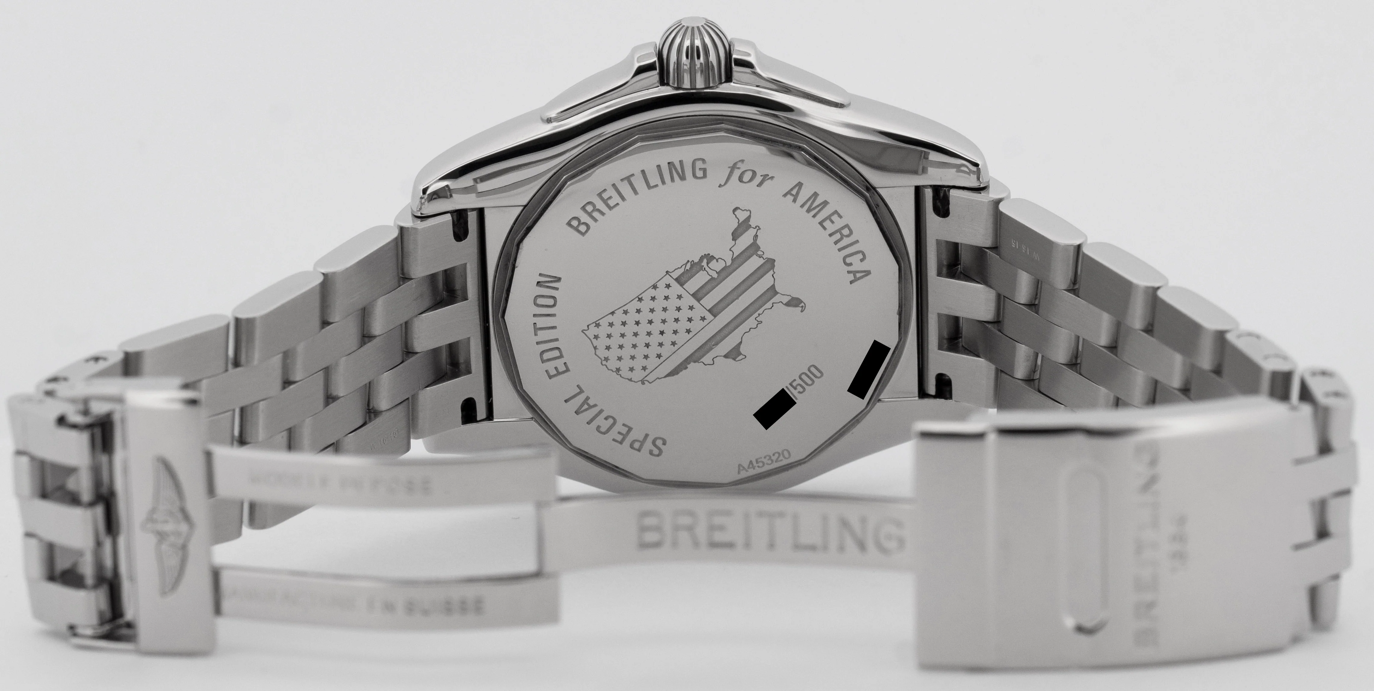 PAPERS Breitling Galactic 44mm Stainless Steel Black Date Watch A45320 BOX - Image 9