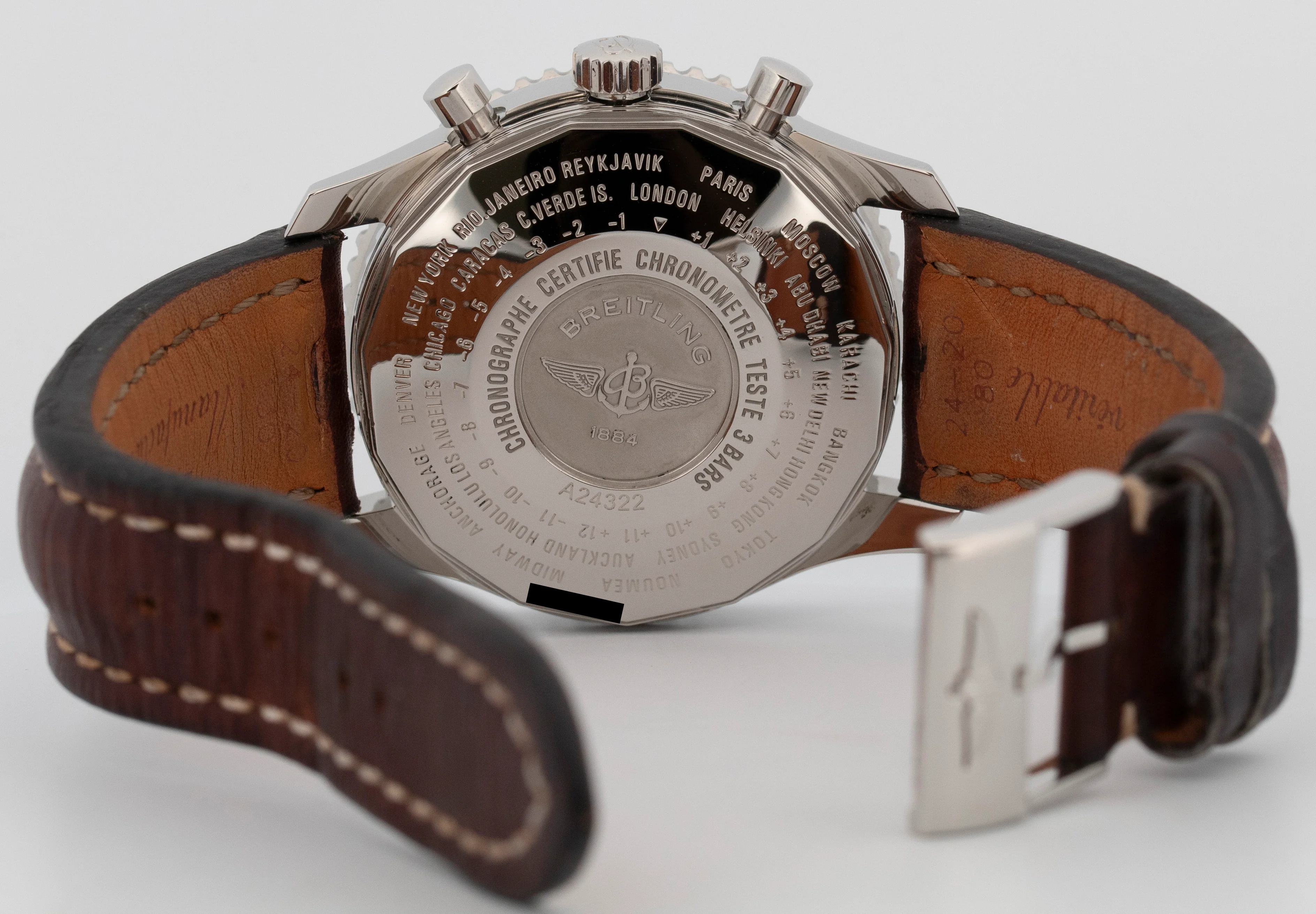 PAPERS Breitling Navitimer World GMT Steel White Stainless Steel 46mm A24322 BOX - Image 6