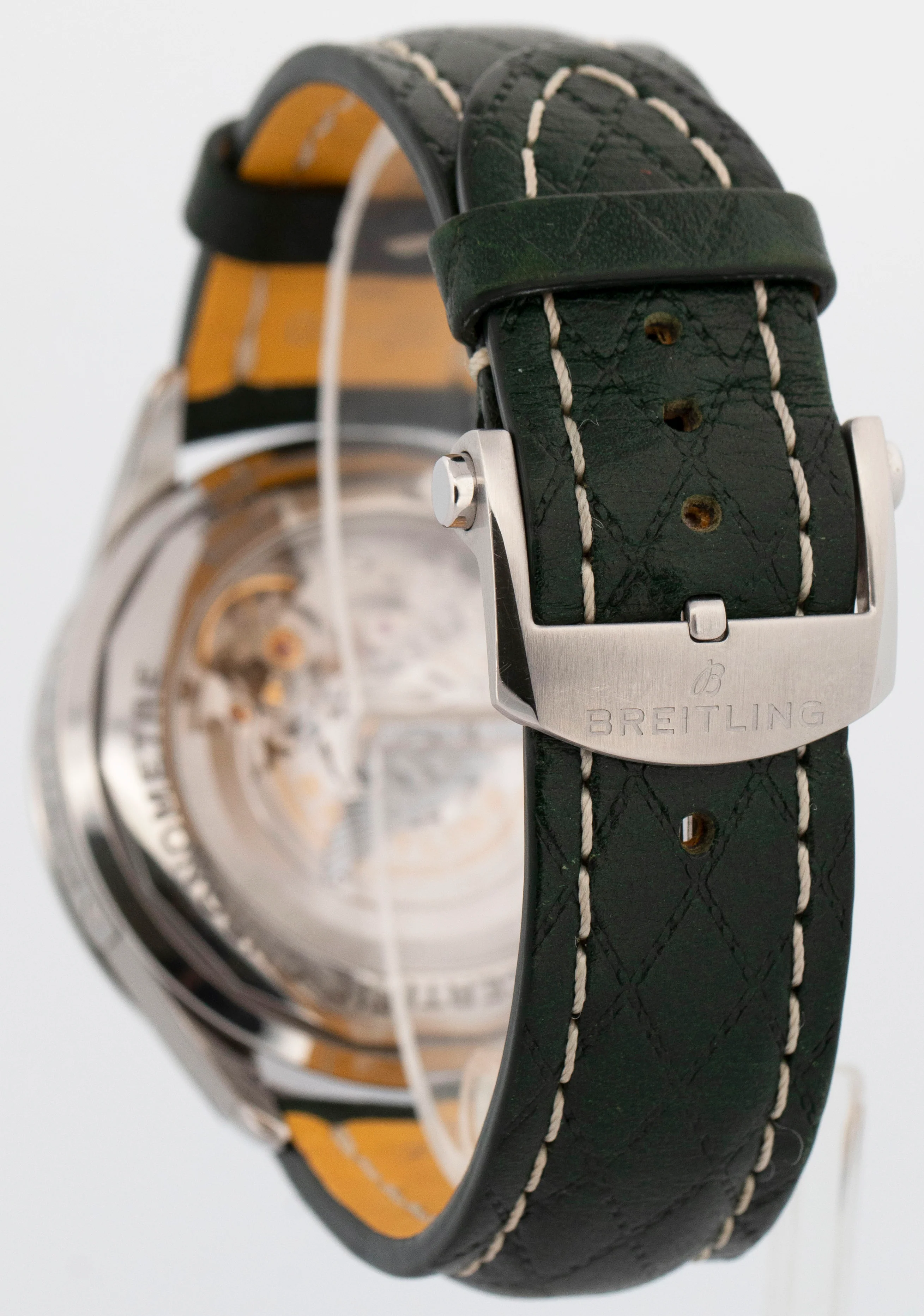 PAPERS Breitling Premier B01 42mm Stainless Steel Green Date Watch AB0118 BOX - Image 5