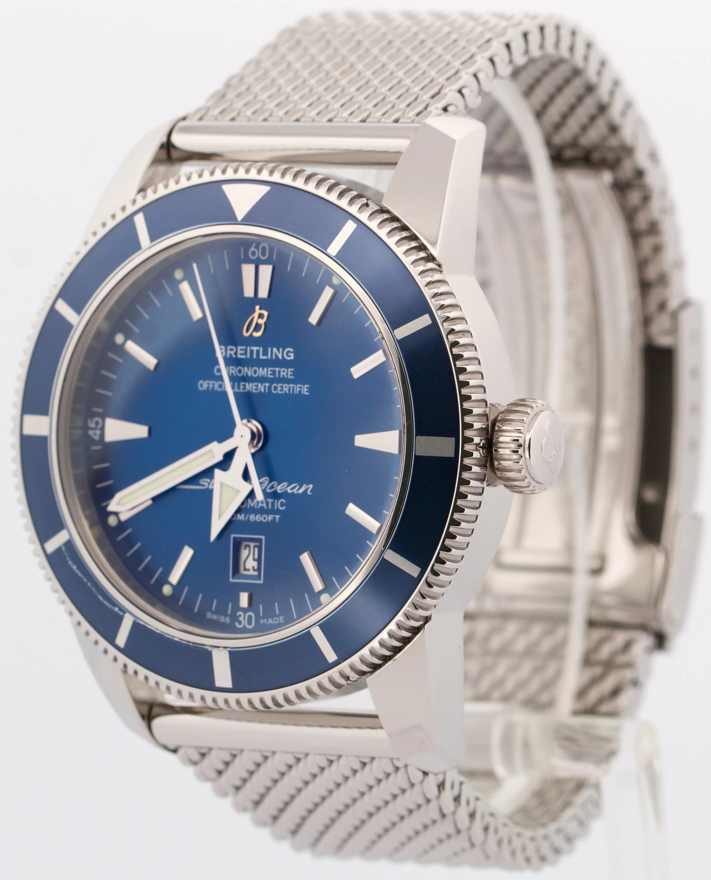 PAPERS Breitling Superocean Heritage BLUE Automatic Steel Date 46mm A17320 BOX - Image 3