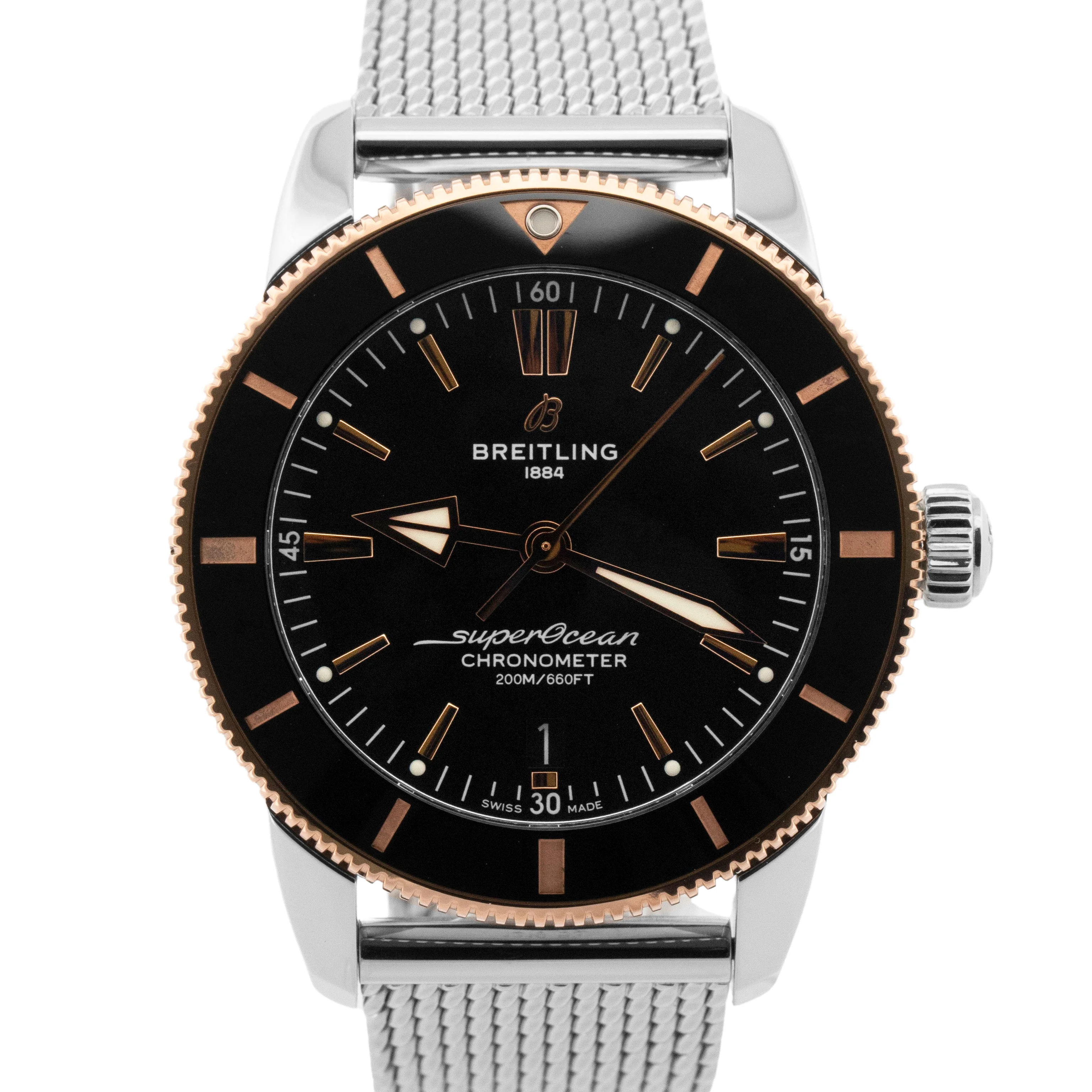 PAPERS Breitling Superocean Heritage II B20 44mm Rose Gold Black UB2030 BOX