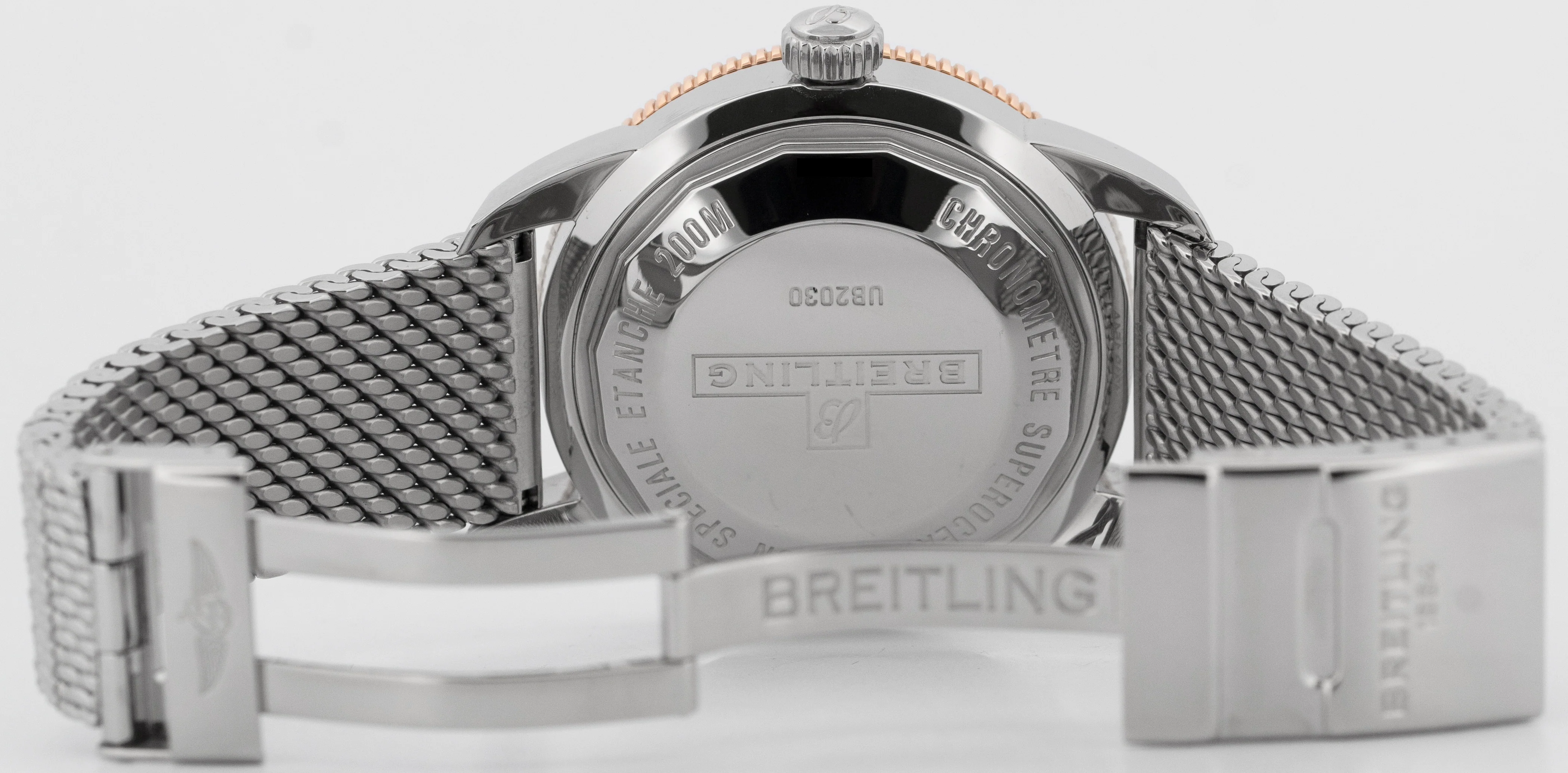 PAPERS Breitling Superocean Heritage II B20 44mm Rose Gold Black UB2030 BOX - Image 9