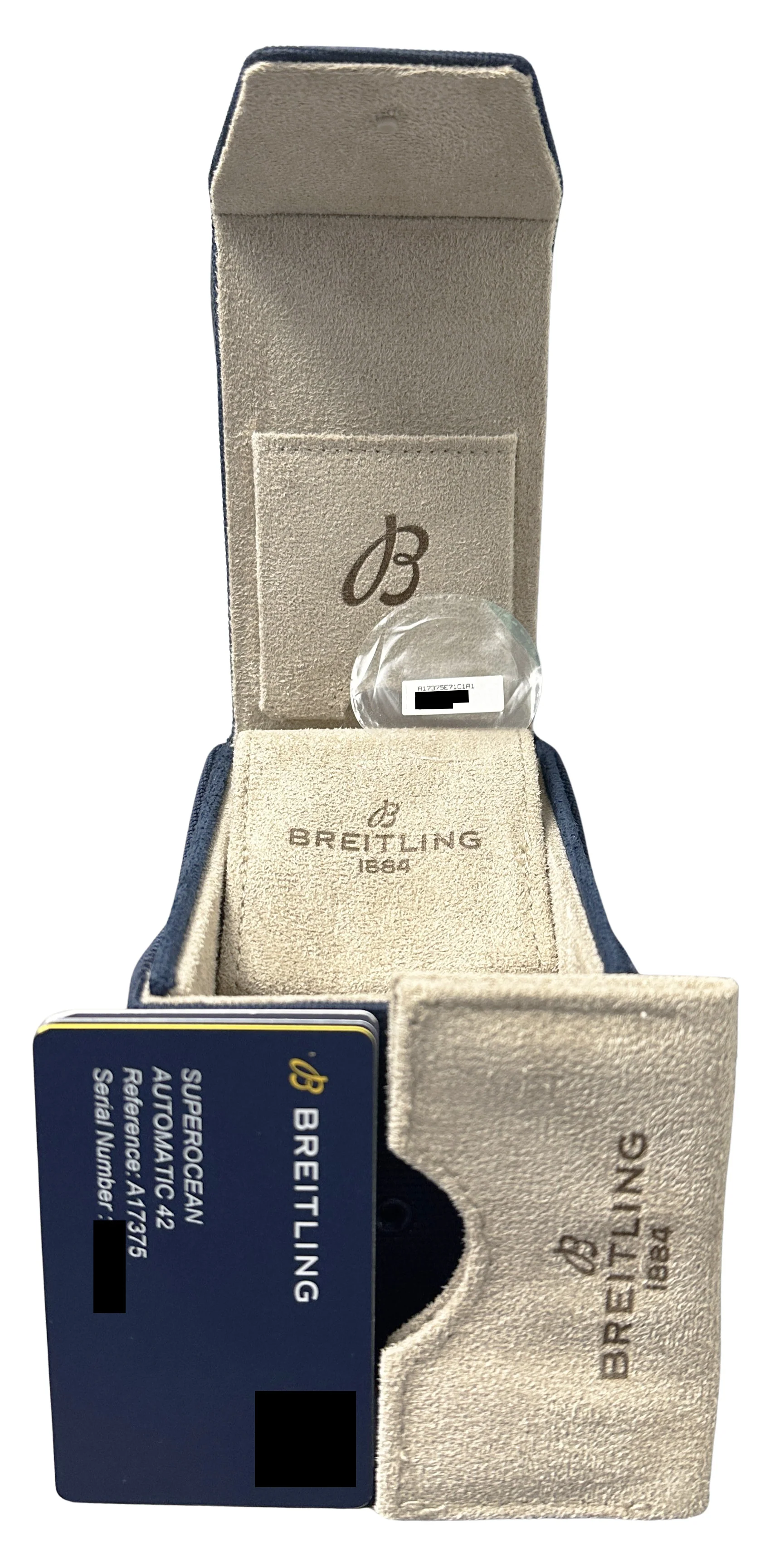 NEW STICKERED Breitling SuperOcean PAPERS Steel Blue 42mm A17375 Watch BOX - Image 2