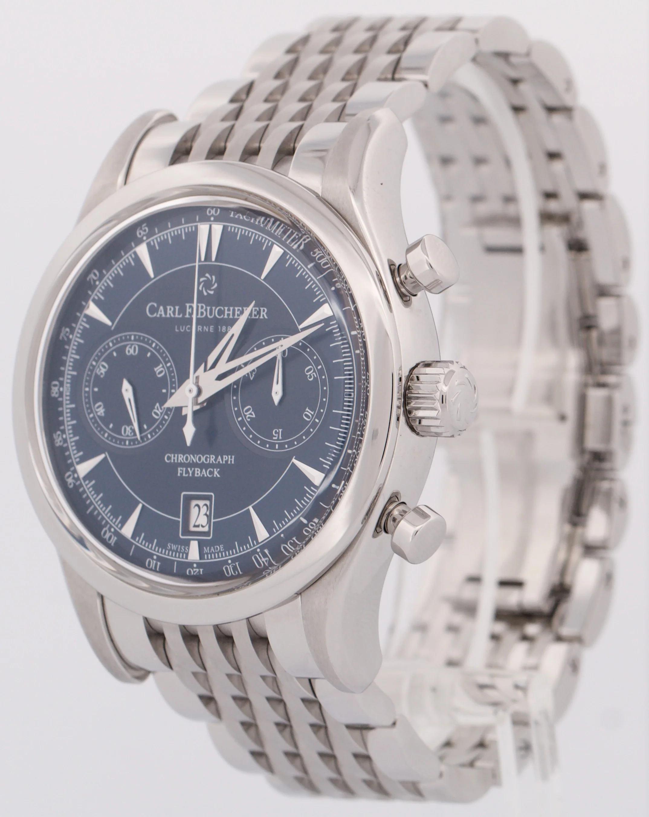 PAPERS Carl F. Bucherer Manero Flyback 43mm BLUE Stainless 00.10919.08.53.21 BOX - Image 3