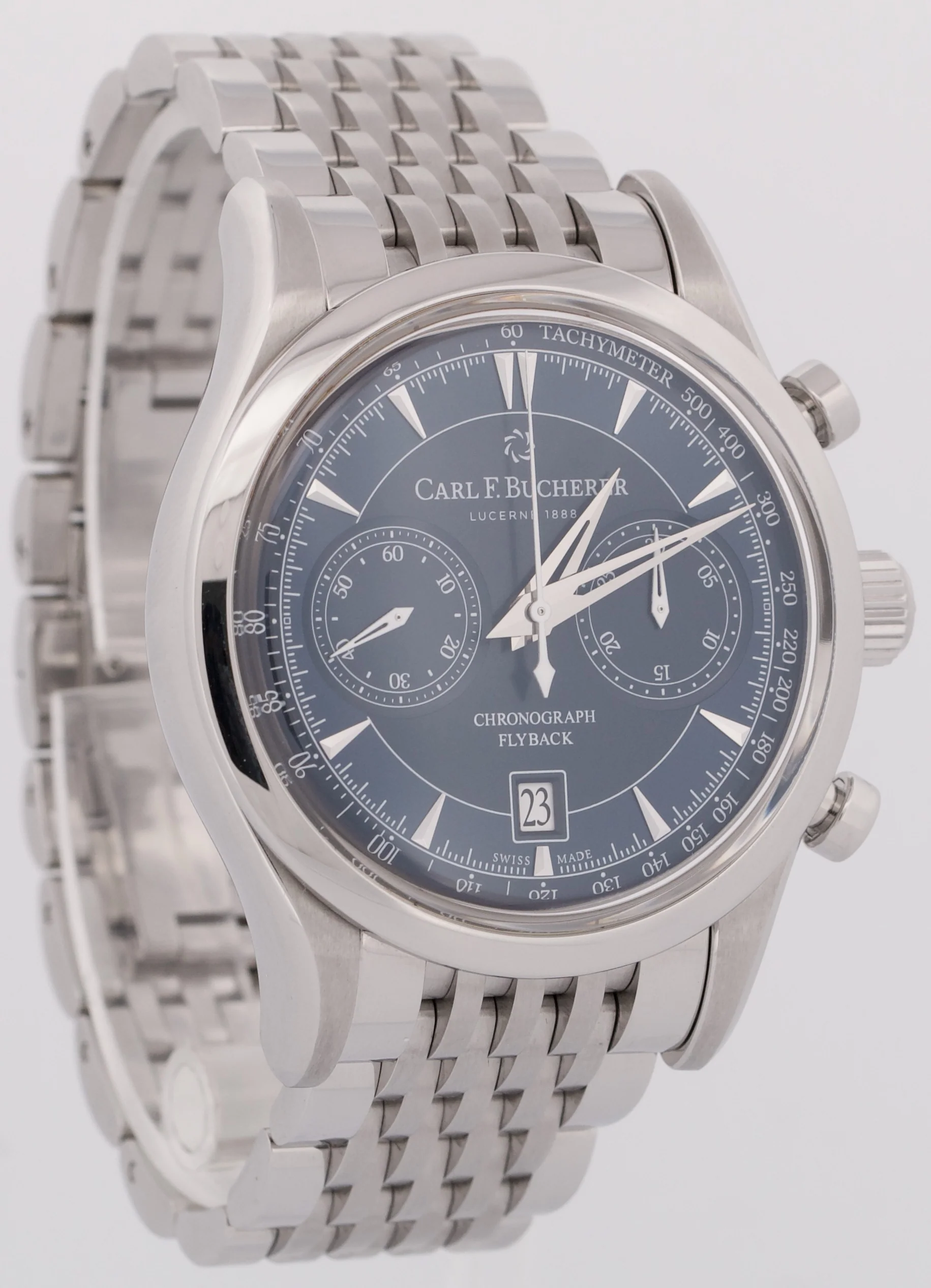 PAPERS Carl F. Bucherer Manero Flyback 43mm BLUE Stainless 00.10919.08.53.21 BOX - Image 4