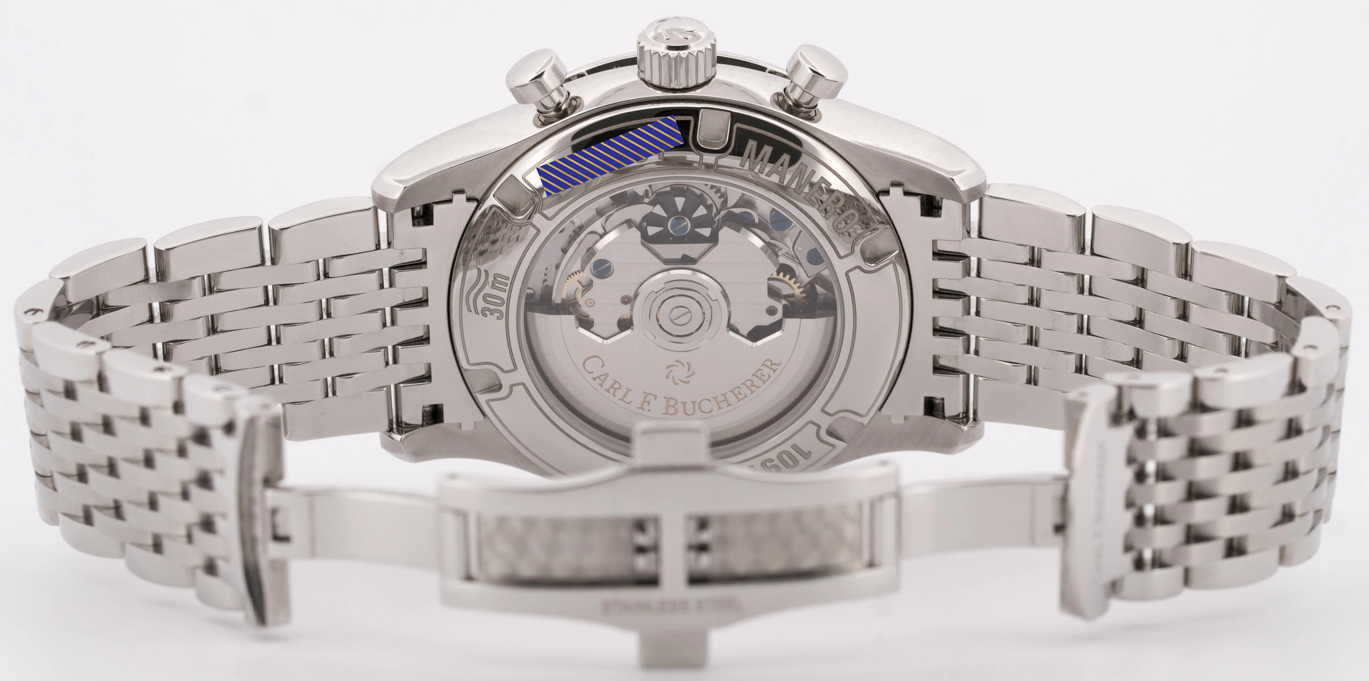 PAPERS Carl F. Bucherer Manero Flyback 43mm BLUE Stainless 00.10919.08.53.21 BOX - Image 9