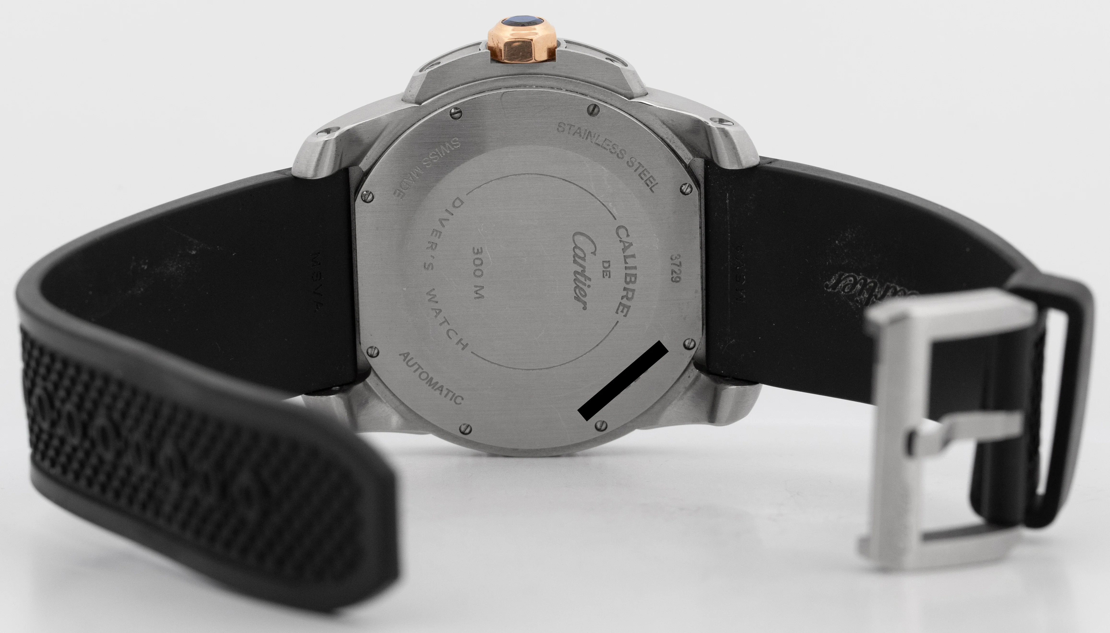 PAPERS Cartier Calibre Diver Date Two-Tone Rose Gold 42mm 3729 W7100055 Watch - Image 8