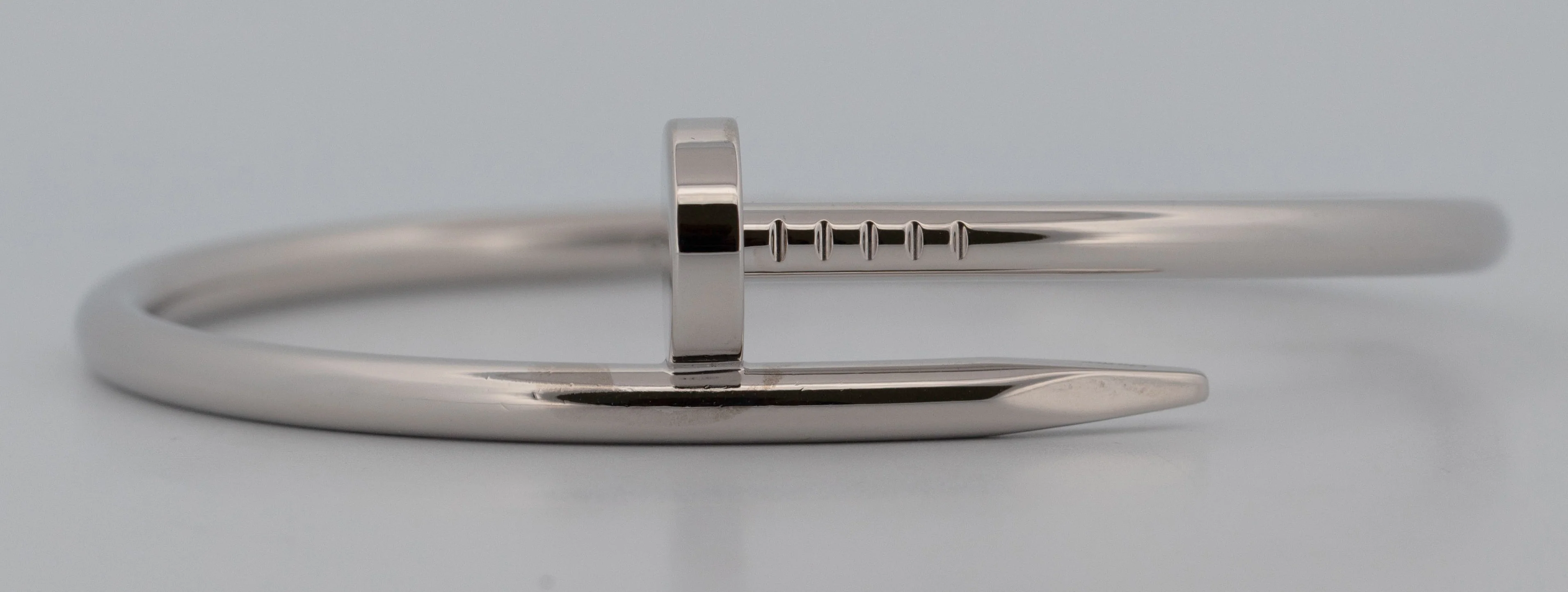 PAPERS Cartier Juste Un Clou Nail Bracelet Size 17 18K White Gold AU 750 BOX - Image 5